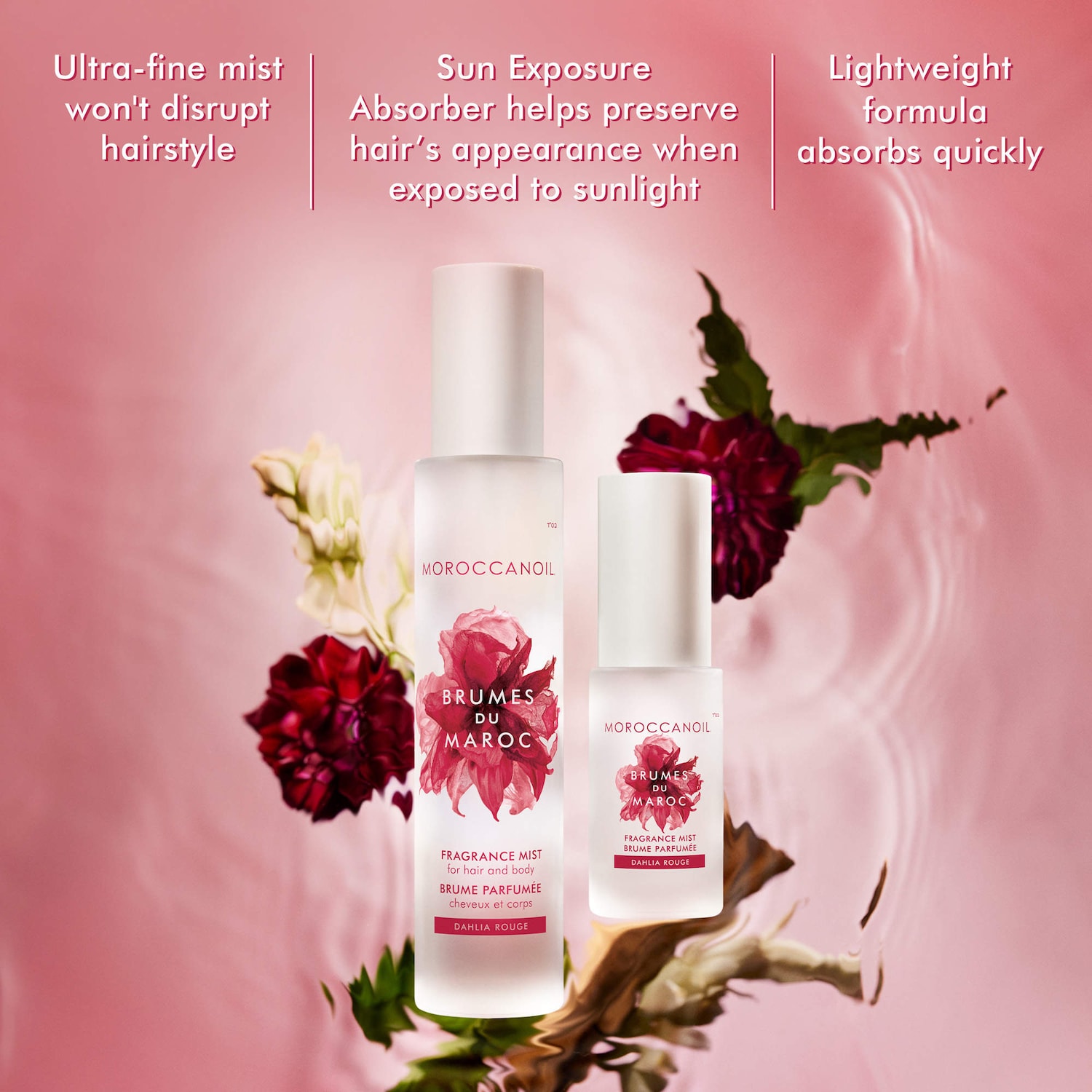 Mini Dahlia Rouge Hair & Body Fragrance Mist with Dahlia Petal