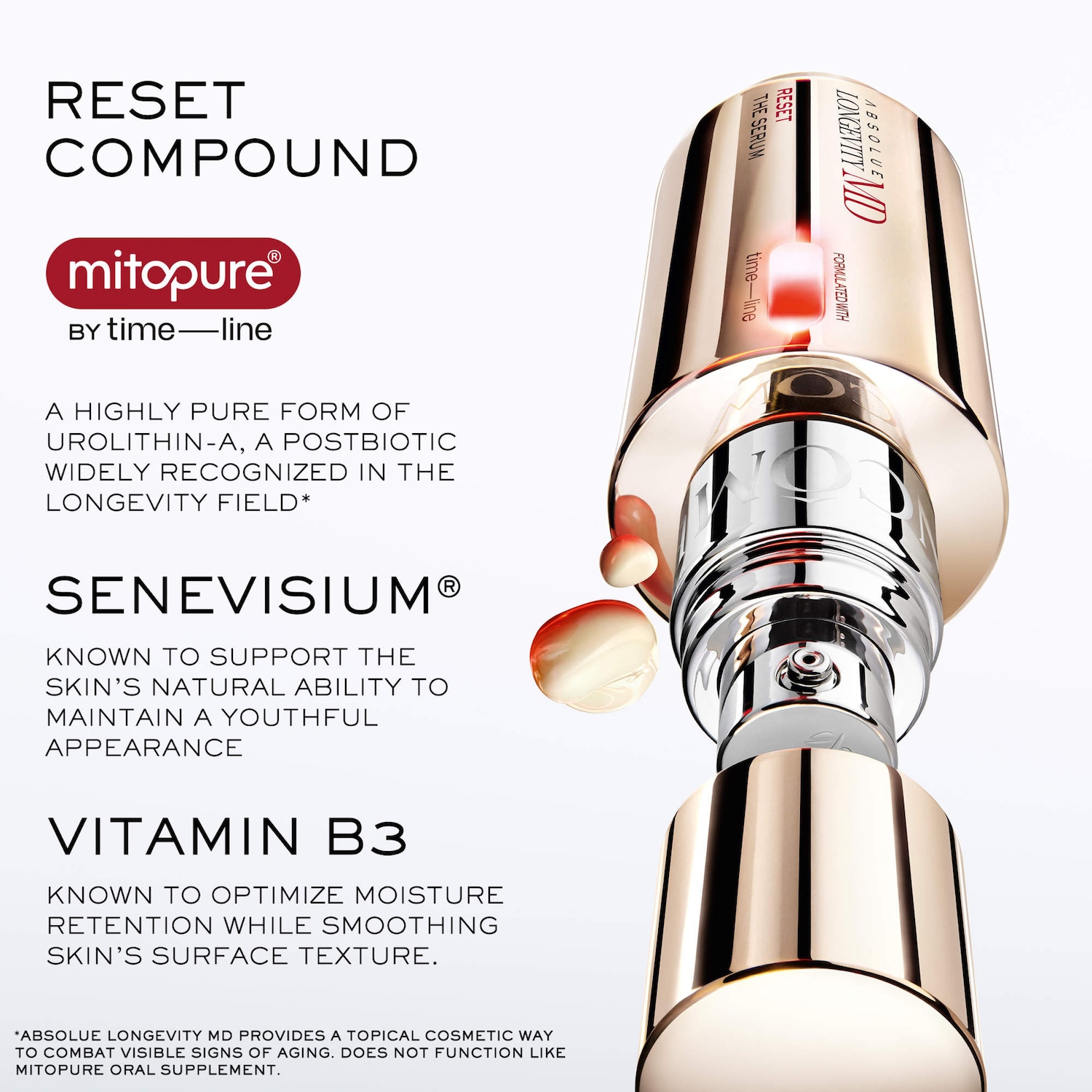 Absolue Longevity MD Reset Face Serum for Mature Skin - Lancô