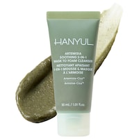 Hanyul - Korean Mini Artemisia Soothing 2-in-1 Mask to Foam Cleanser with Hyaluronic Acid  + BHA