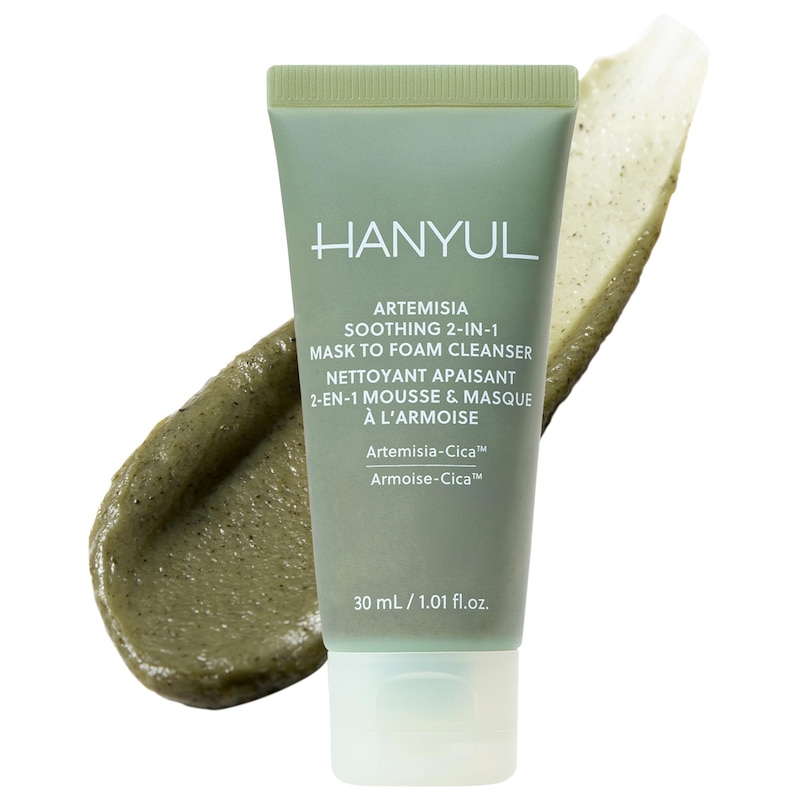 Korean Mini Artemisia Soothing 2-in-1 Mask to Foam Cleanser with Hyaluronic Acid  + BHA