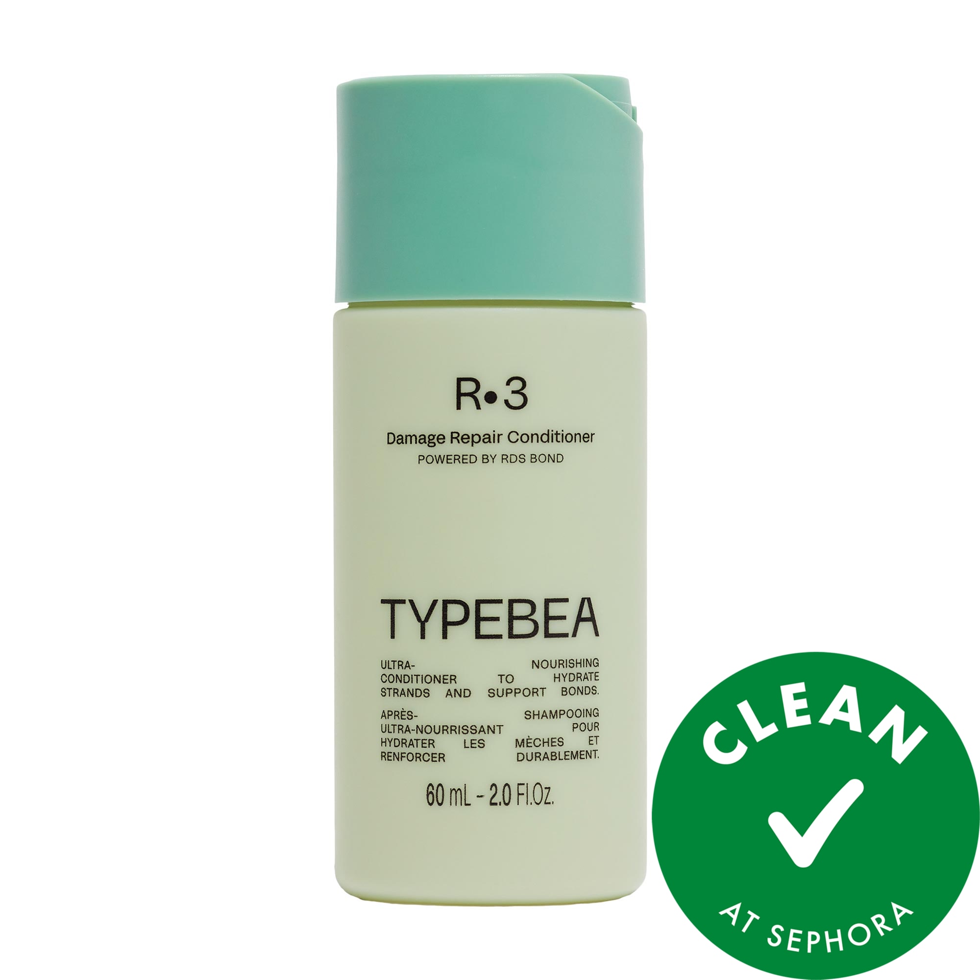 TYPEBEA Mini R3 Damage Repair Conditioner for Weak Brittle Hair 2 fl oz/60 ml