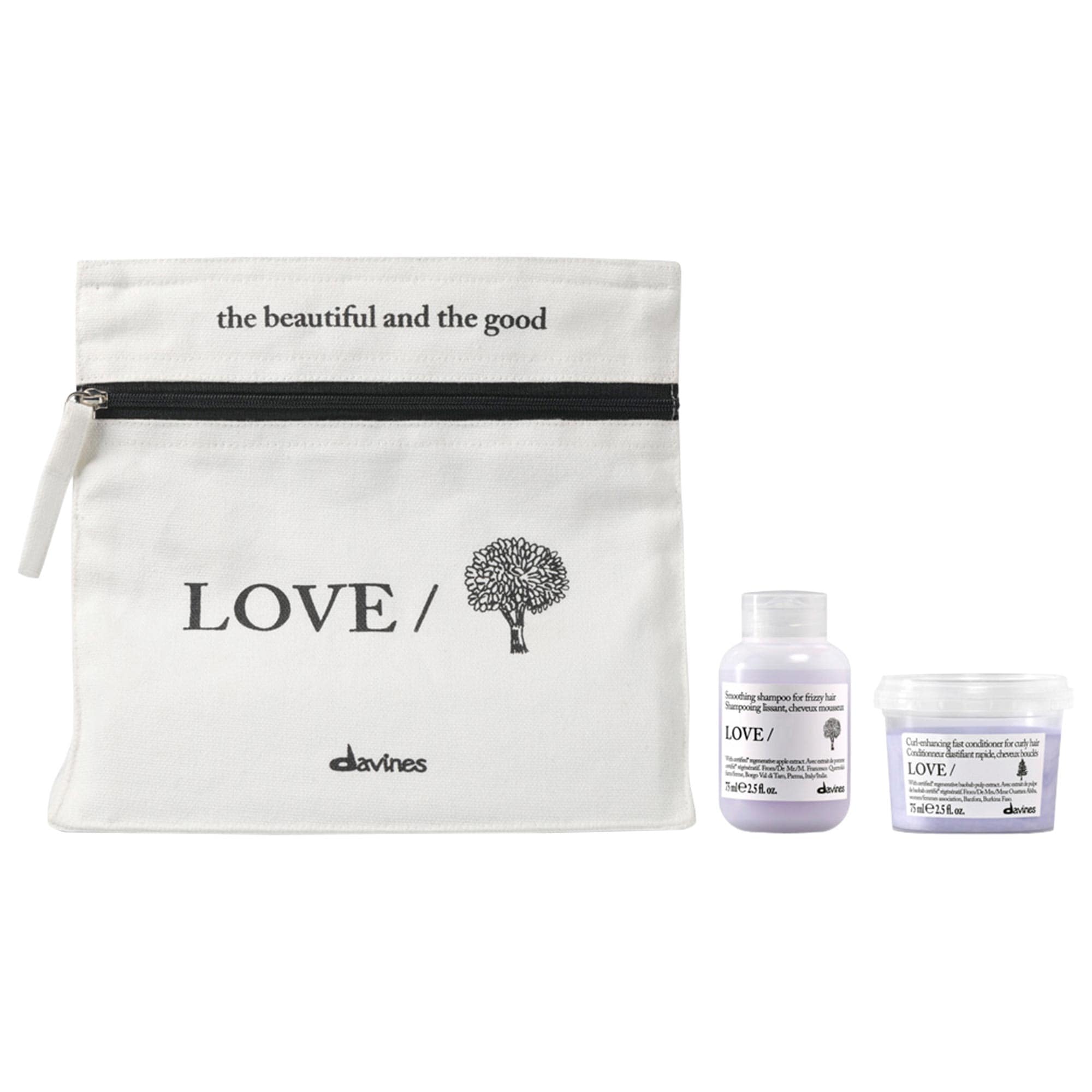 Davines LOVE Smoothing Mini Bestsellers Hair Set for Frizzy Hair