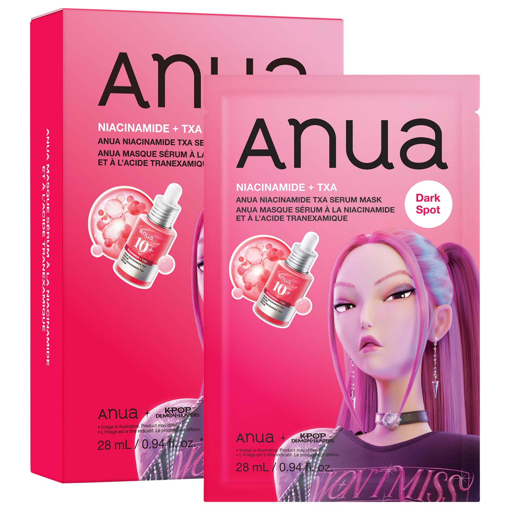 Anua K-Pop Demon Hunters Niacinamide TXA Serum Mask 7.74 oz/220 ml