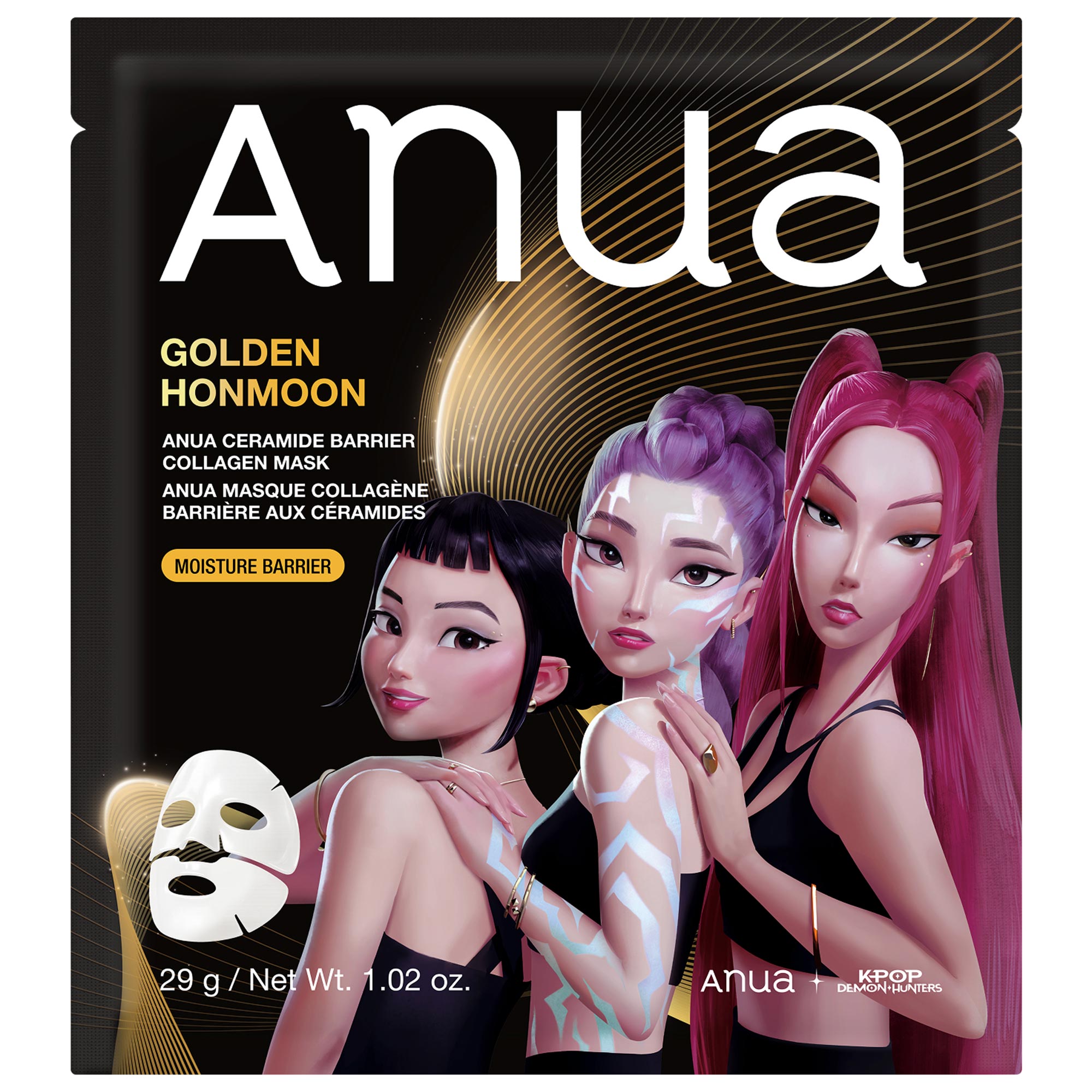 Anua K-Pop Demon Hunters Ceramide Barrier Collagen Mask 0.64 oz/29 ml