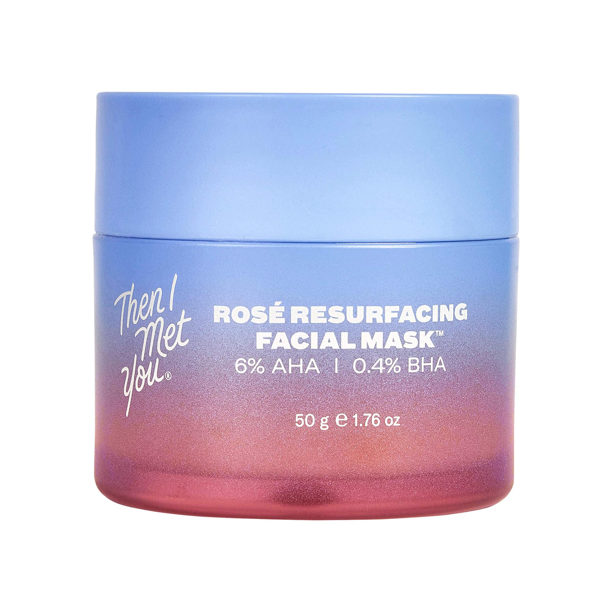 Then I Met You Rosé Resurfacing & Brightening BHA + AHA Facial Mask for Minimized Pores
