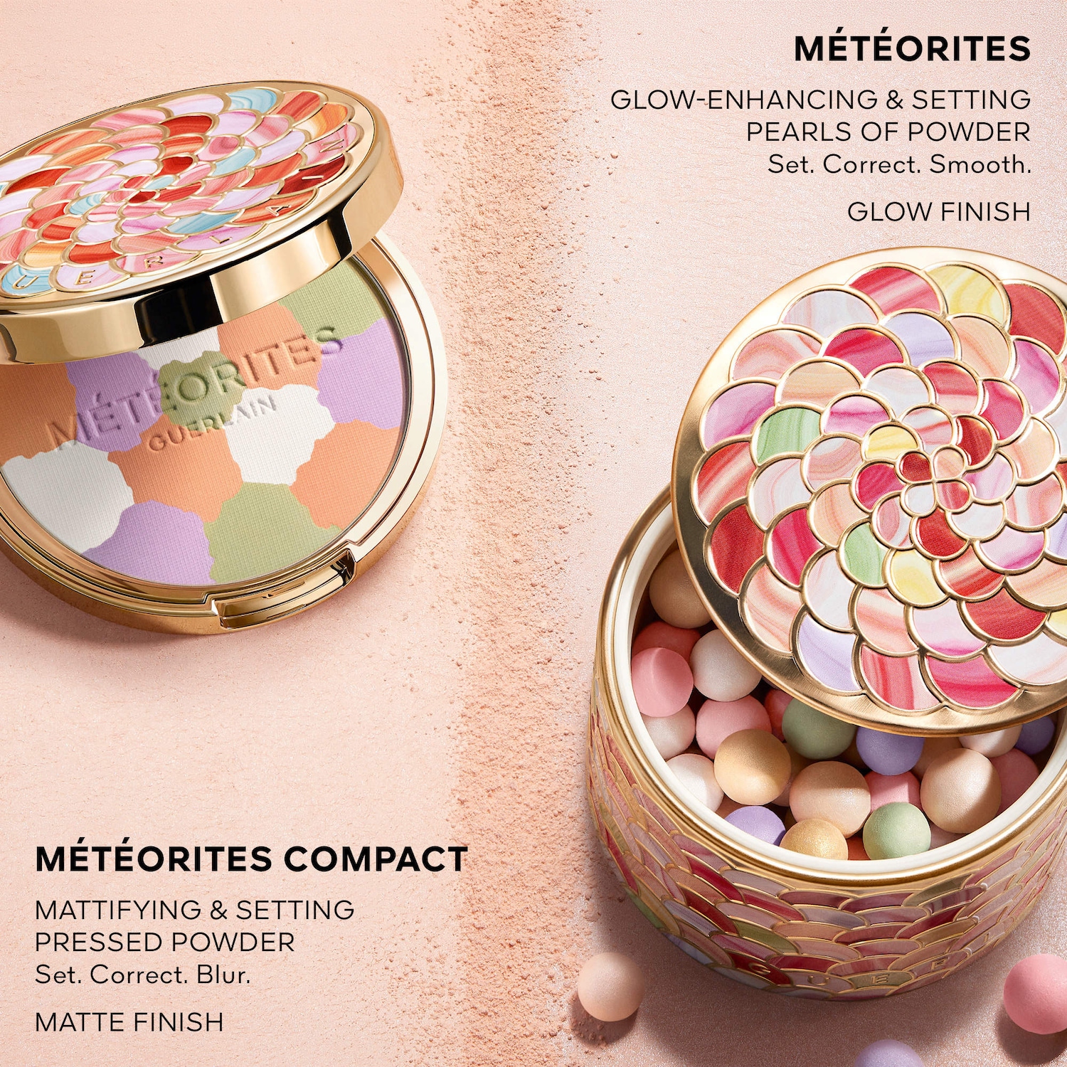 Guerlain Les Météorites 2本セット Meteorites Blurring & Mattifying Matte Pressed Powder - GUERLAIN