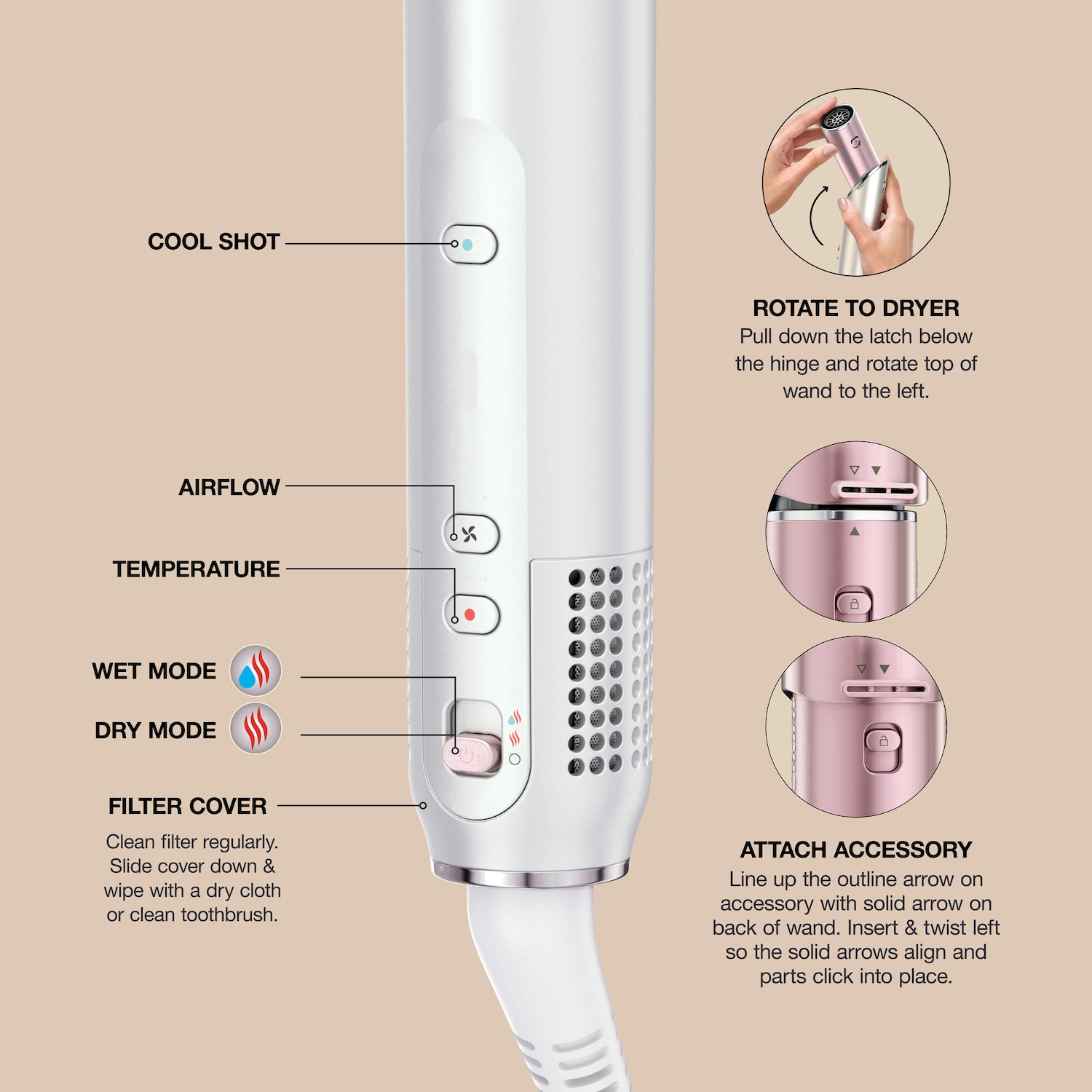 Shark Glam™ Ceramic & Powerful Air Styling & Drying System - Shark