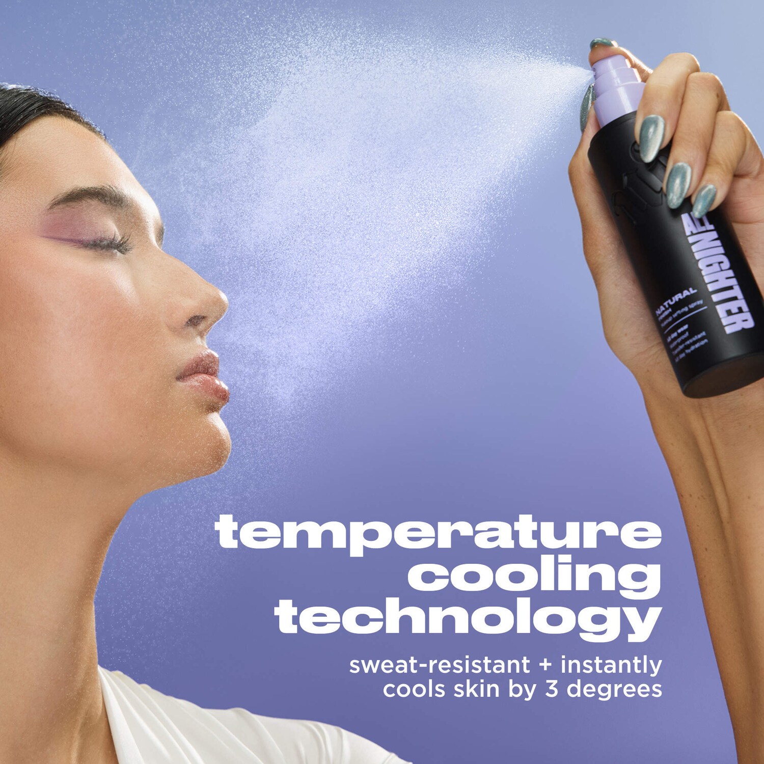 Vaporisateur fixateur de maquillage hydrofuge All Nighter, tenue 24 h