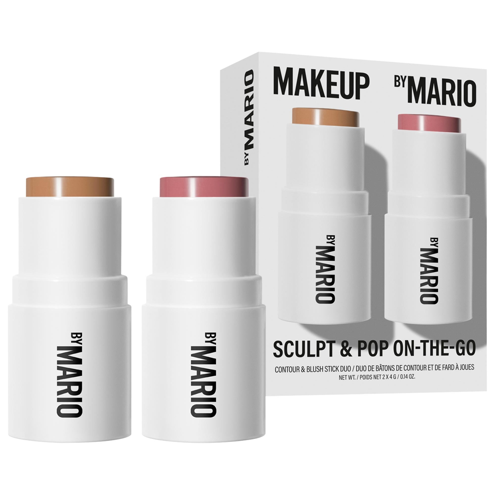 Makeup By Mario Mini Sculpt & Pop On-the-go Light Medium / Dusty Rose 2 X 0.14 Oz/2 X 4 G