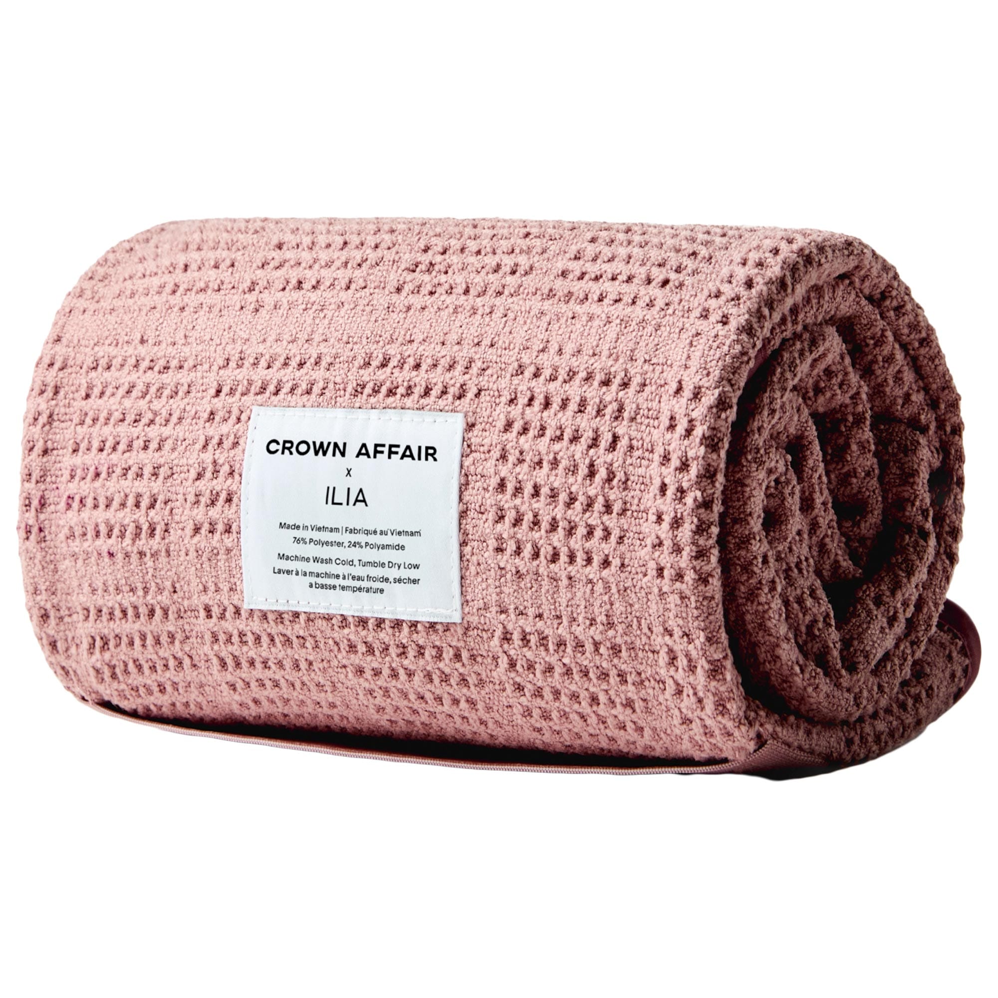 The Crown Affair x Ilia Pink Hair Towel