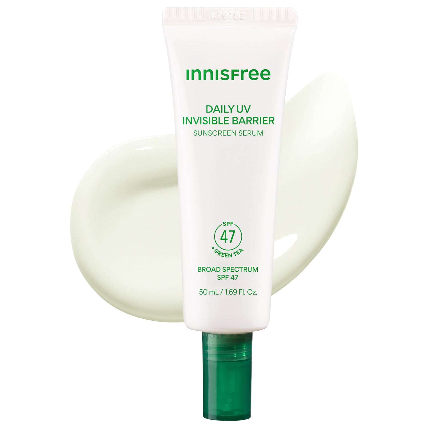Солнцезащитная сыворотка innisfree Invisible Barrier SPF 47 с зелёным чаем Чеджу — фото 1