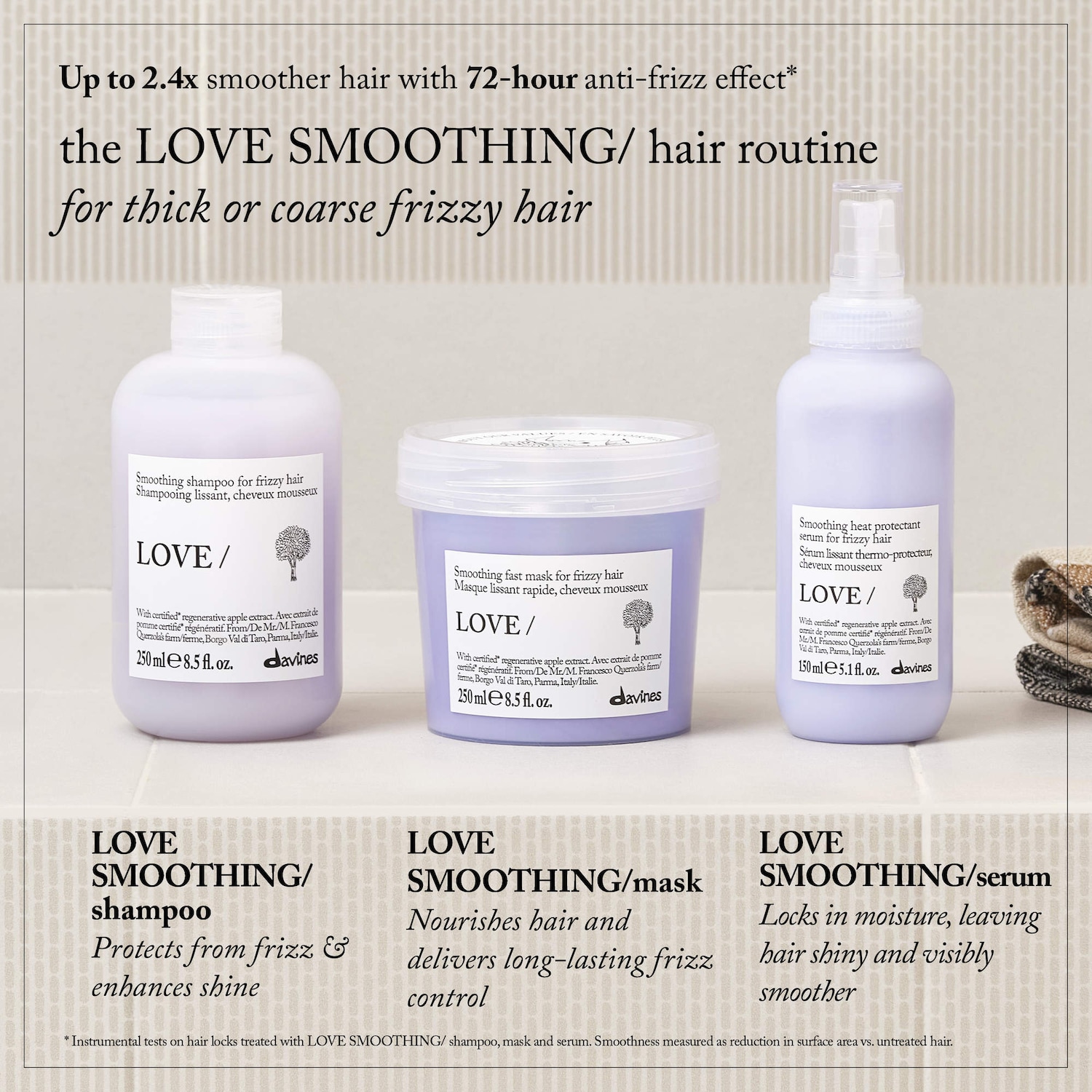 LOVE Smoothing Instant Hair Mask for Frizzy Hair - Davines | Sephora