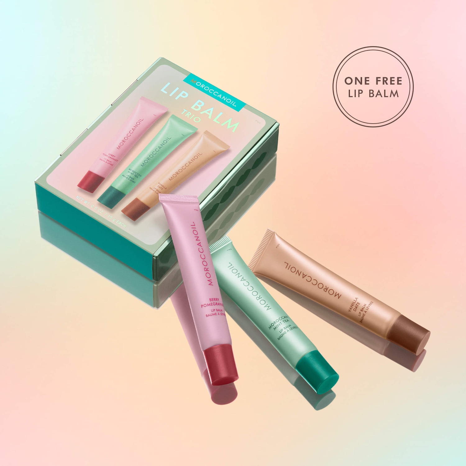 Lip Balm Trio Gift Set – Hydrating Argan + Peptide Lip Treatment