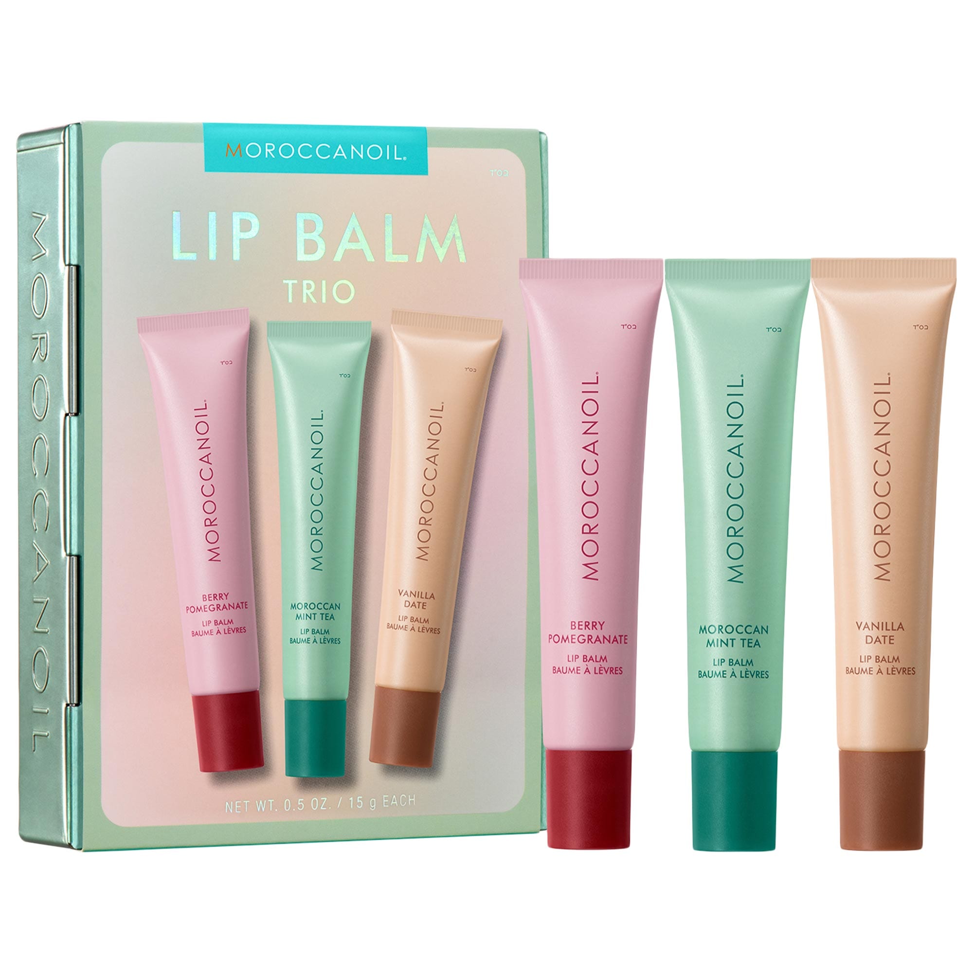 Lip Balm Trio Gift Set – Hydrating Argan + Peptide Lip Treatment