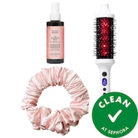 BondiBoost - Infrared Heated Thermal Round Brush + Strawberry Gum Heat Protection Spray Set