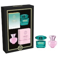 Versace - Mini Crystal Emerald and Blush Pink Duo Perfume Gift Set