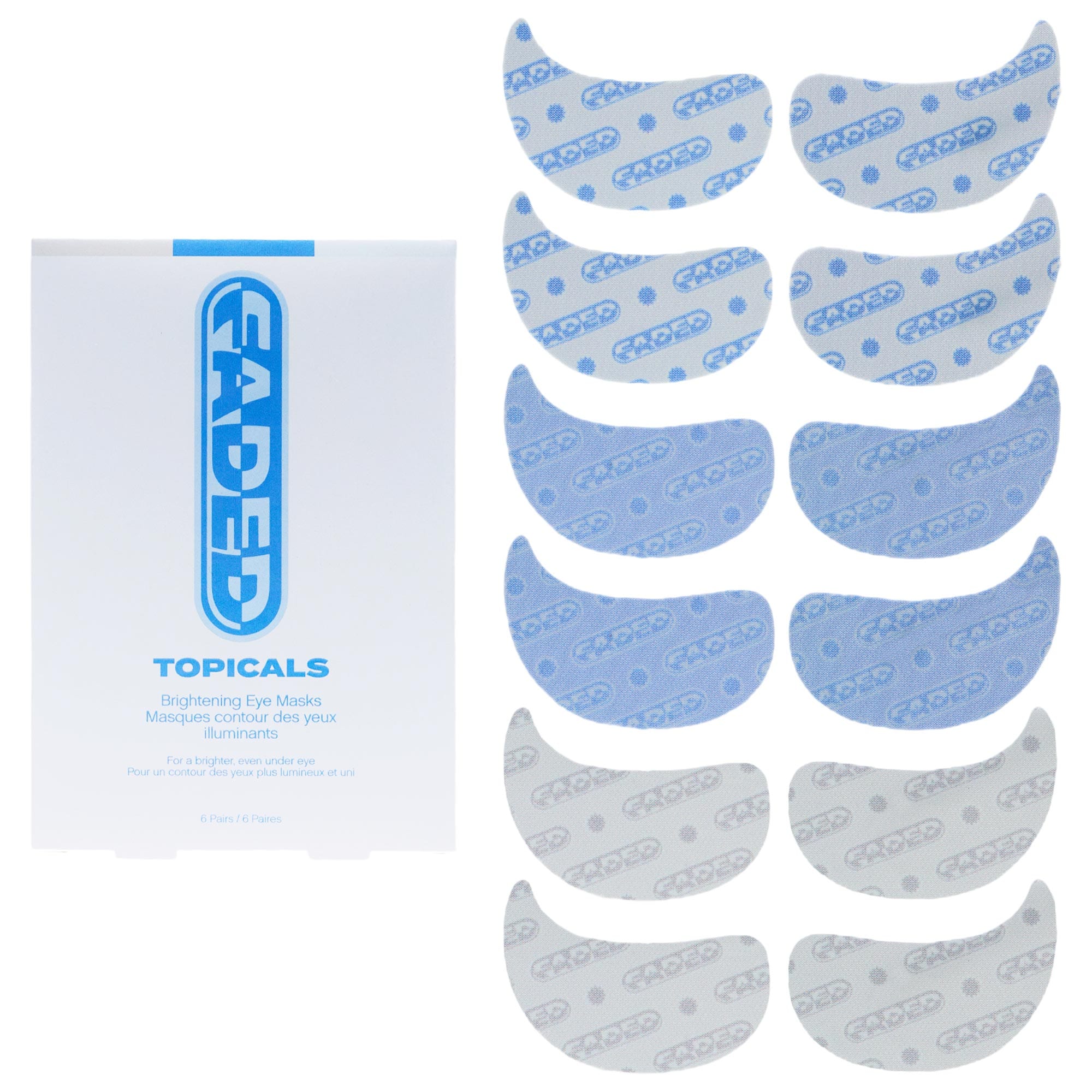 Topicals Faded Under Eye Brightening & Clearing Masks - 6 pairs/pack