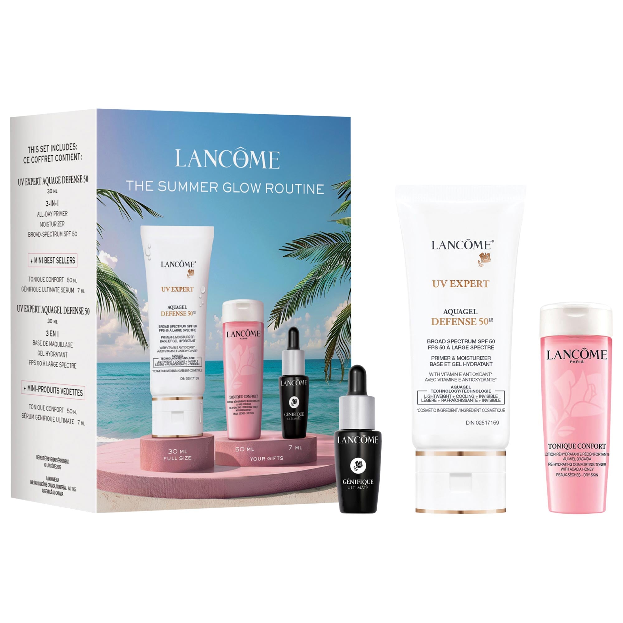 Uv Expert Aquagel Defense 50 Summer Glow Routine Set - Lancô