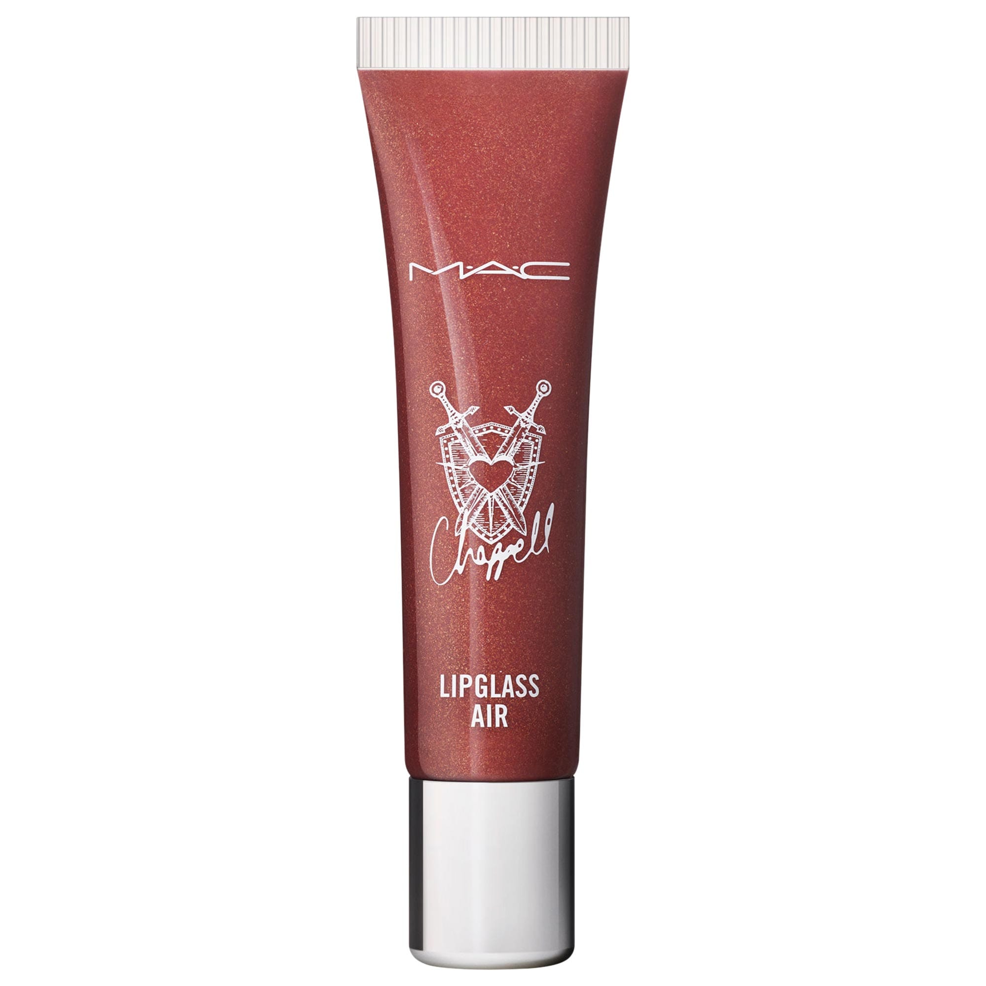 MAC Cosmetics Brillant à lèvres hydratant non collant Lipglass Air Viva Glam Damnsel 0.17 oz/5 ml