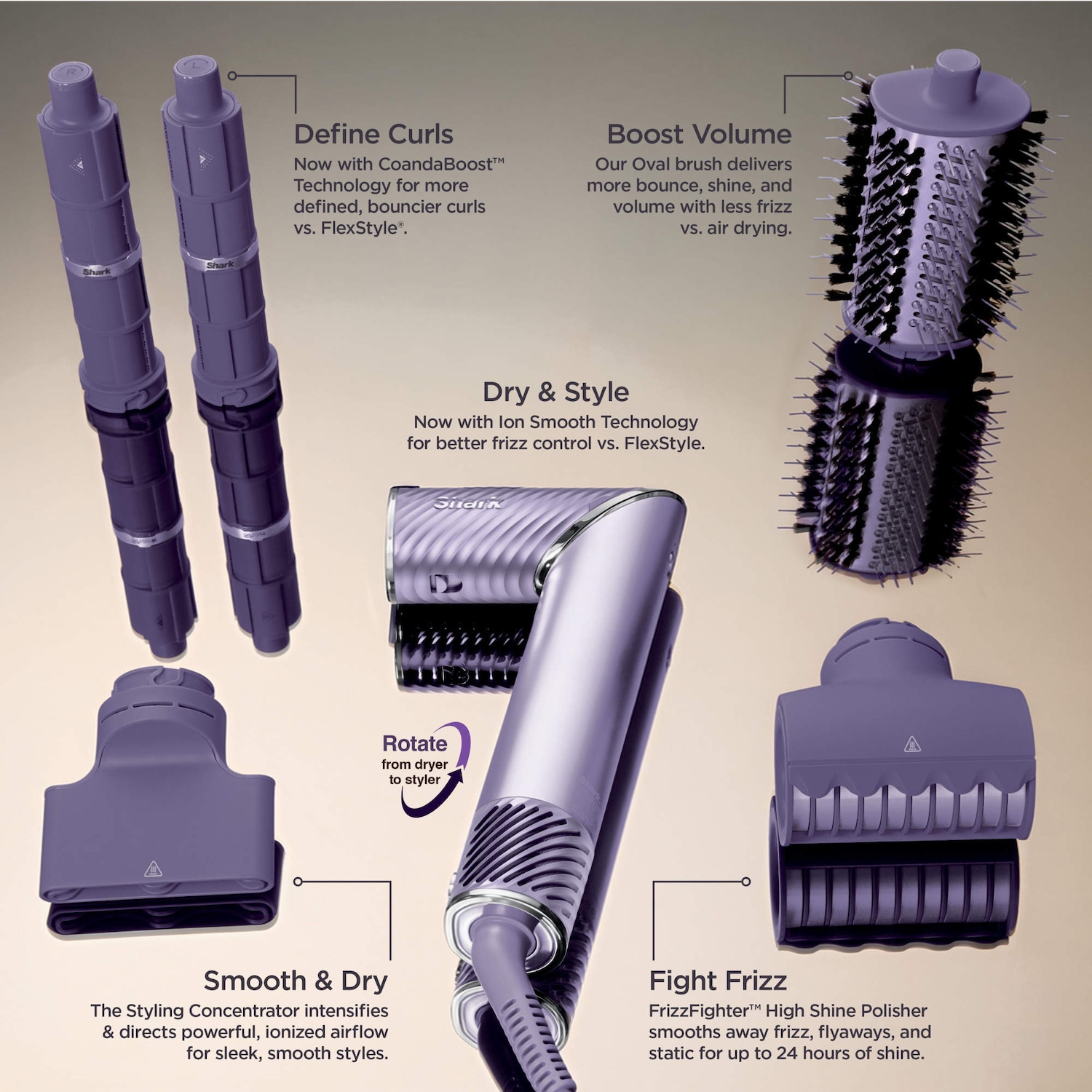 Shark® FlexStyle® IonCurl Ion Air Drying, Curling and Styling