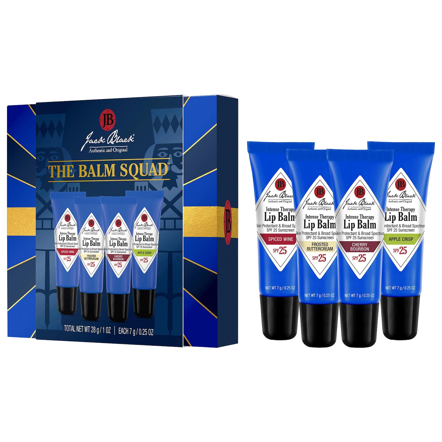 Подарочный набор бальзамов для губ, праздничные вкусы Jack Black The Balm Squad — фото 1