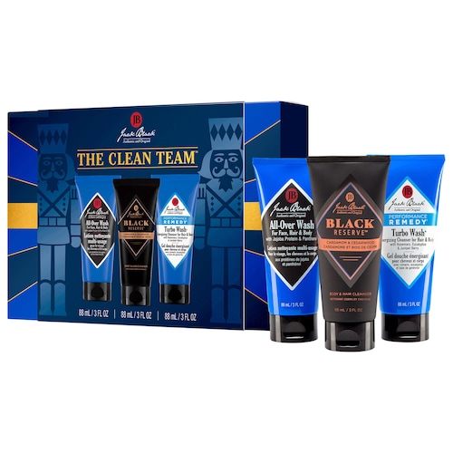 Подарочный набор из 3 дорожных средств для тела Jack Black The Clean Team