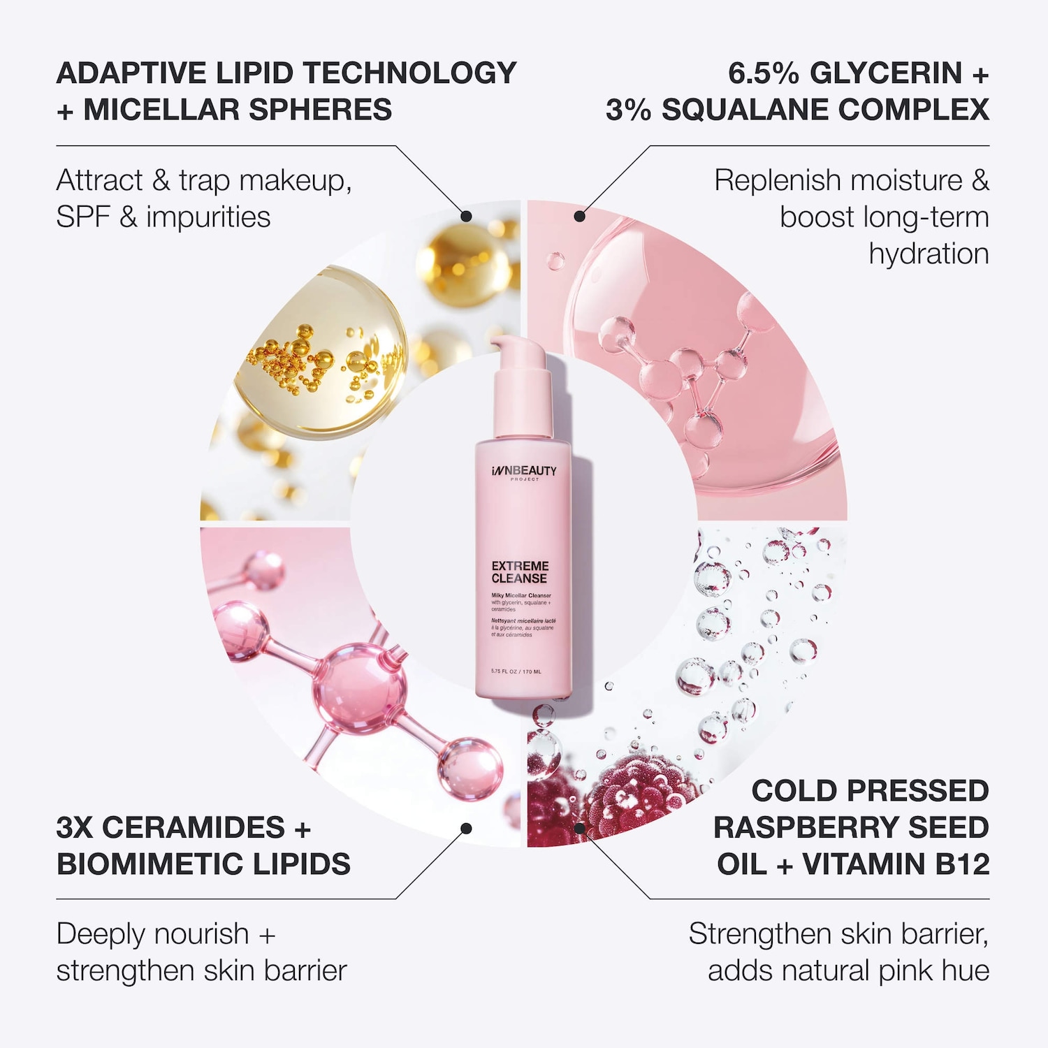 Мицеллярное молочко INNBeauty Project Extreme Cleanse, восстанавливает барьер кожи — фото 7