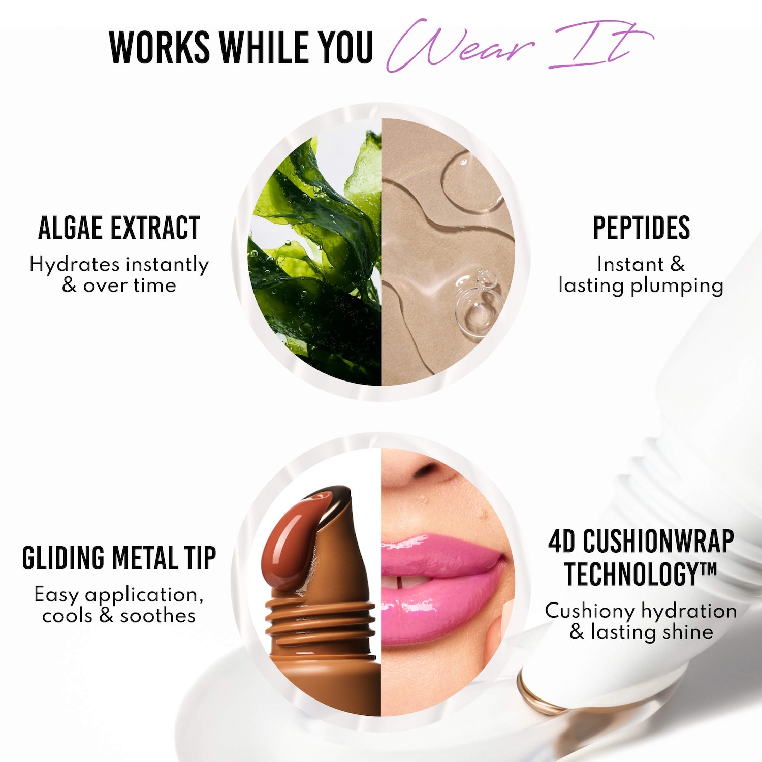 Блеск для губ с эффектом объёма Danessa Myricks Beauty GlossWork 4D, ультраблеск, цвет: Прозрачный — фото 6