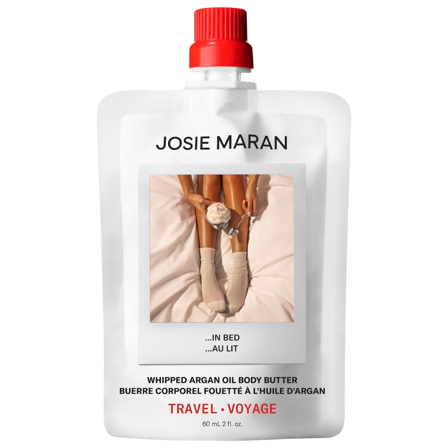 Мини-версия взбитого масла для тела Josie Maran ...In Bed, ваниль и кашемировый мускус — фото 1