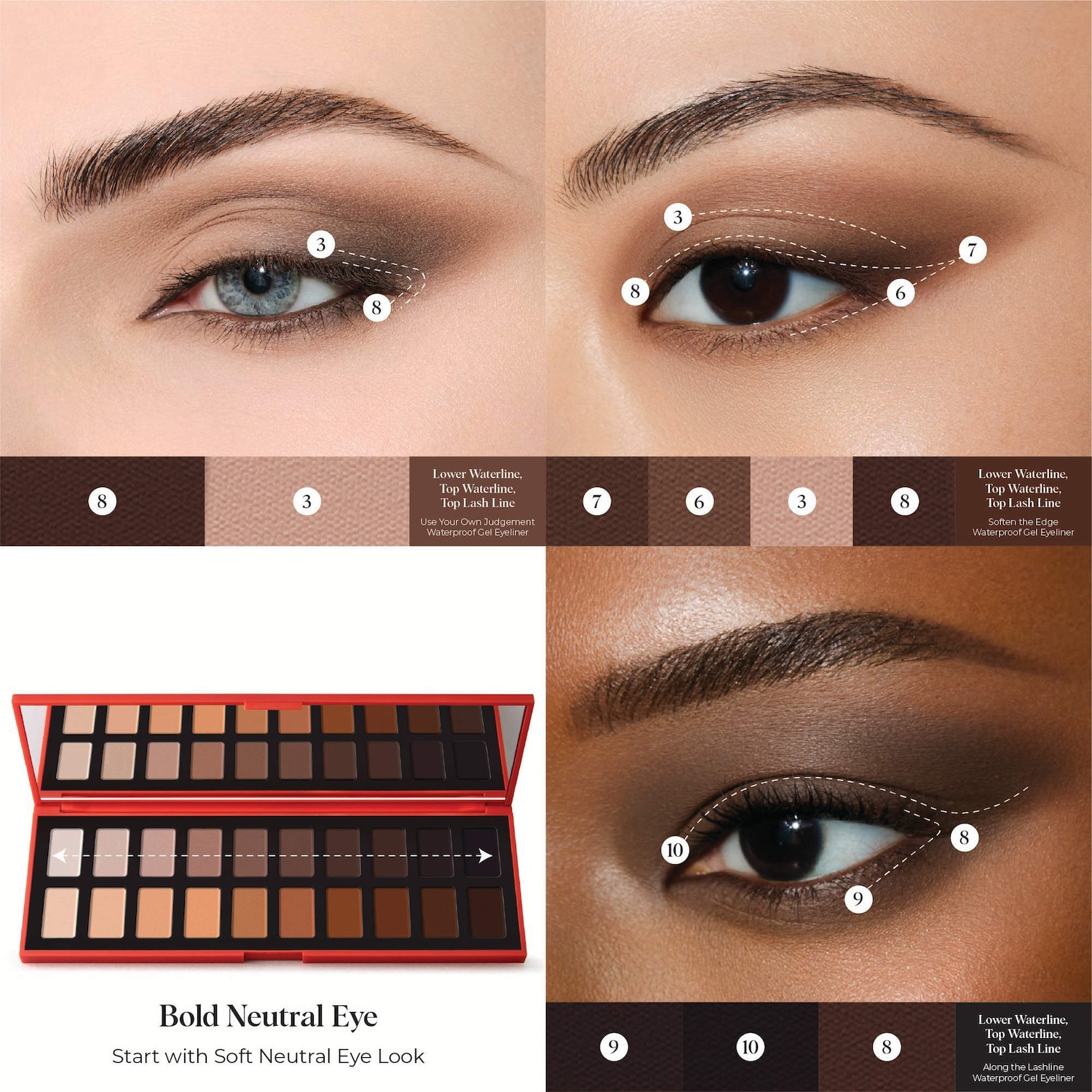 Палетка теней для век Hung Vanngo Beauty Timeless Taupes Color Story — фото 4