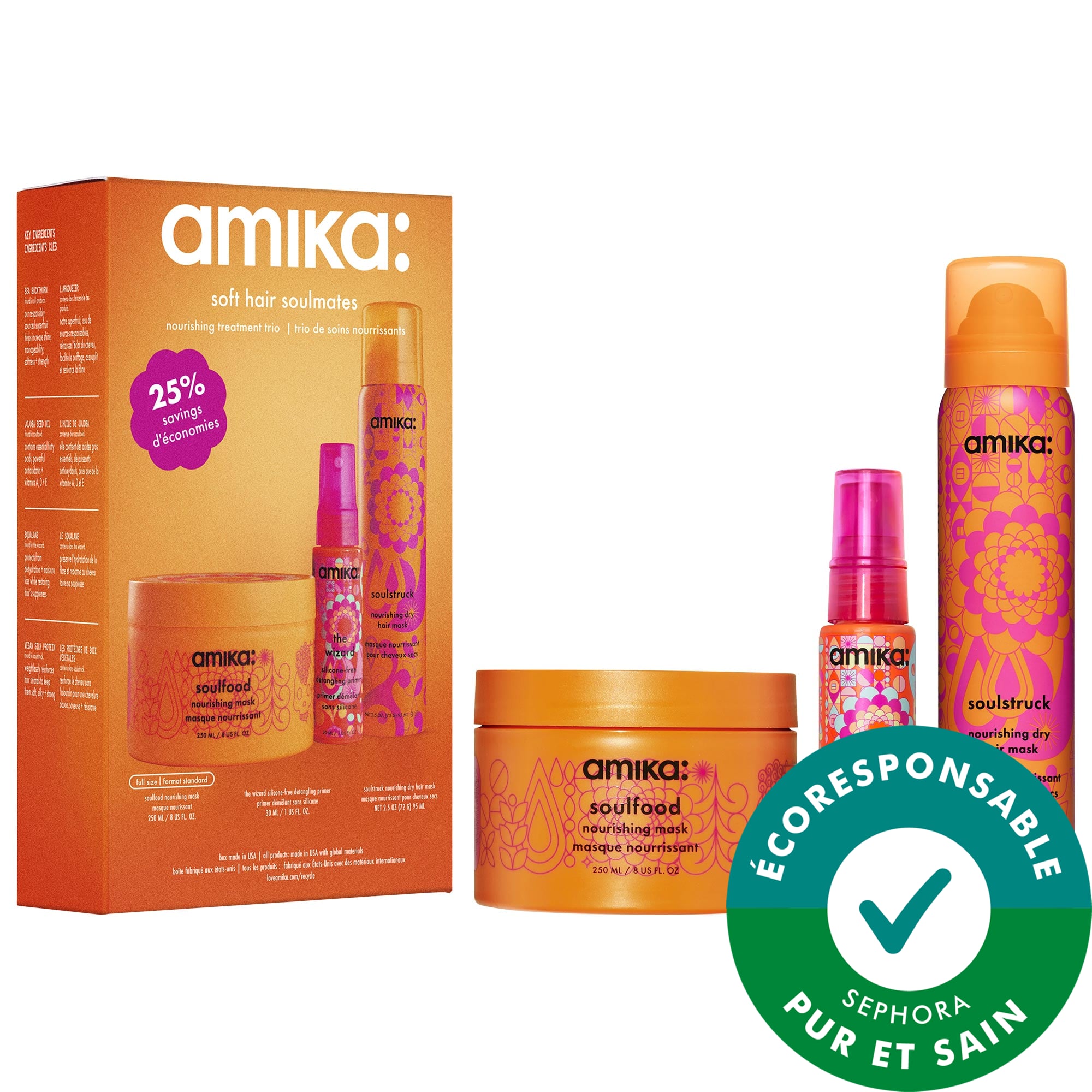 amika Trio de soins nourrissants Soft Hair Soulmates