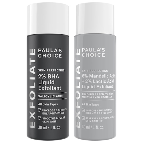Мини-дуэт BHA и AHA для кожи Paula's Choice Smooth + Brighten, отшелушивание и сияние