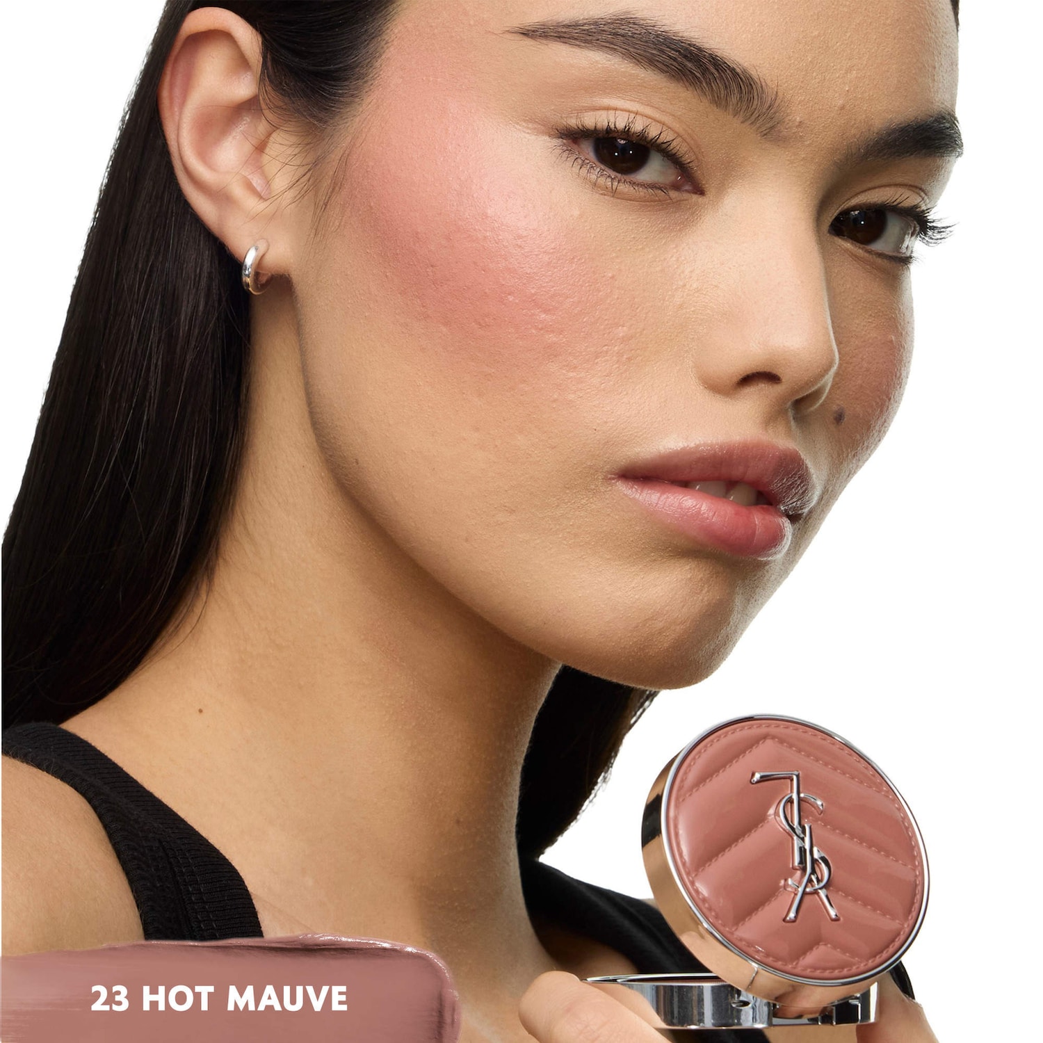 Стойкие кремовые румяна для естественного сияния Yves Saint Laurent Make Me Blush, цвет: 23 Розовато-лиловый — фото 4
