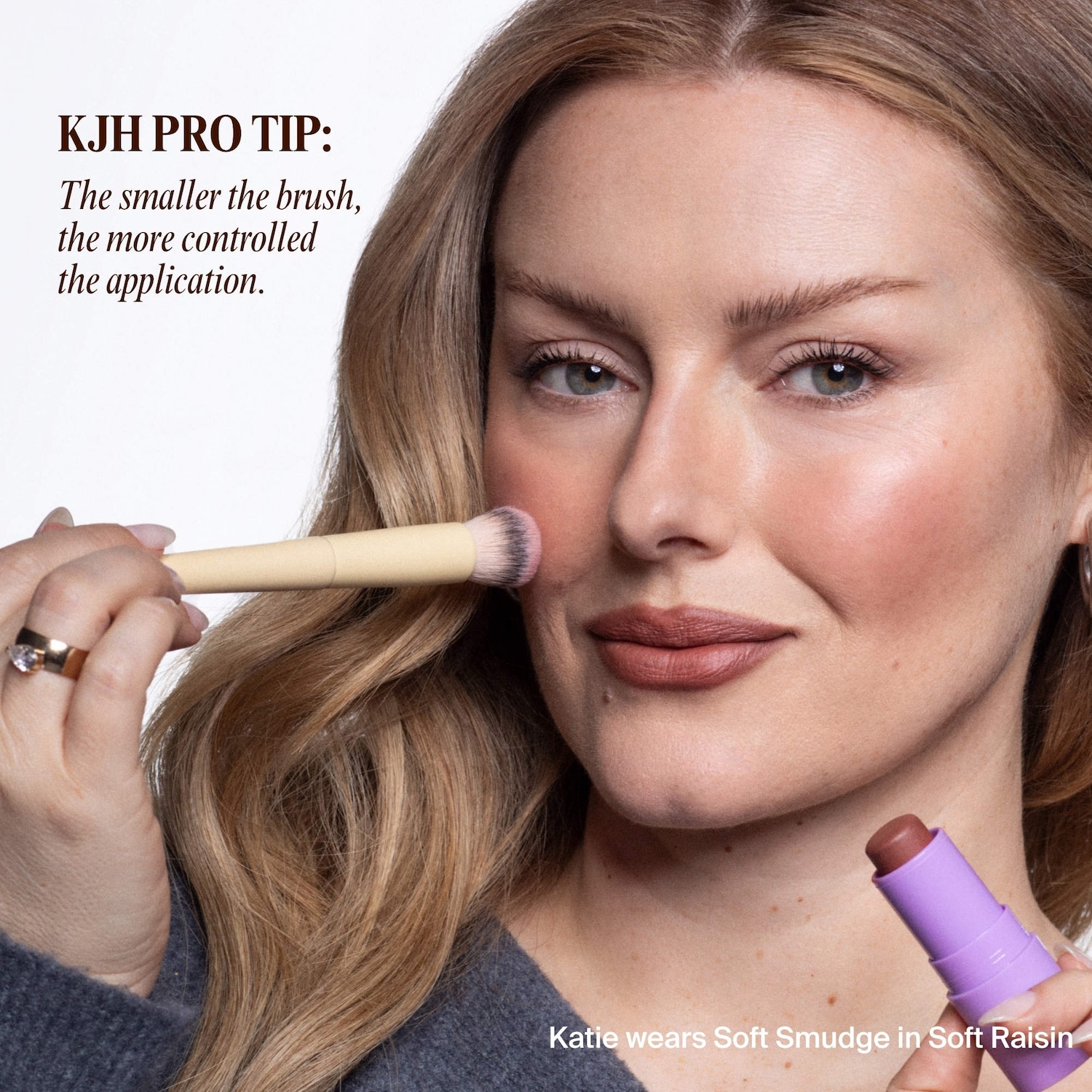Куполообразная кисть для кремовых текстур KJH.brand by Katie Jane Hughes No. 2 — фото 3