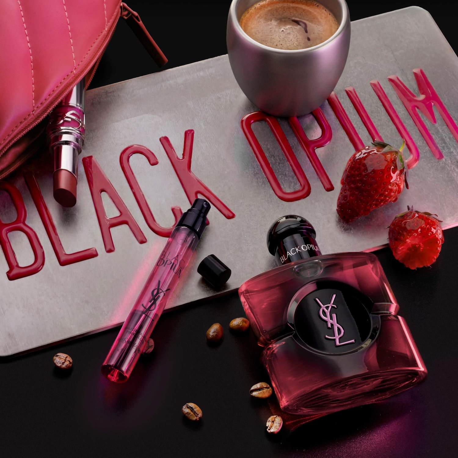 Black Opium Pink Glaze Eau de Parfum Travel Spray - Yves Saint