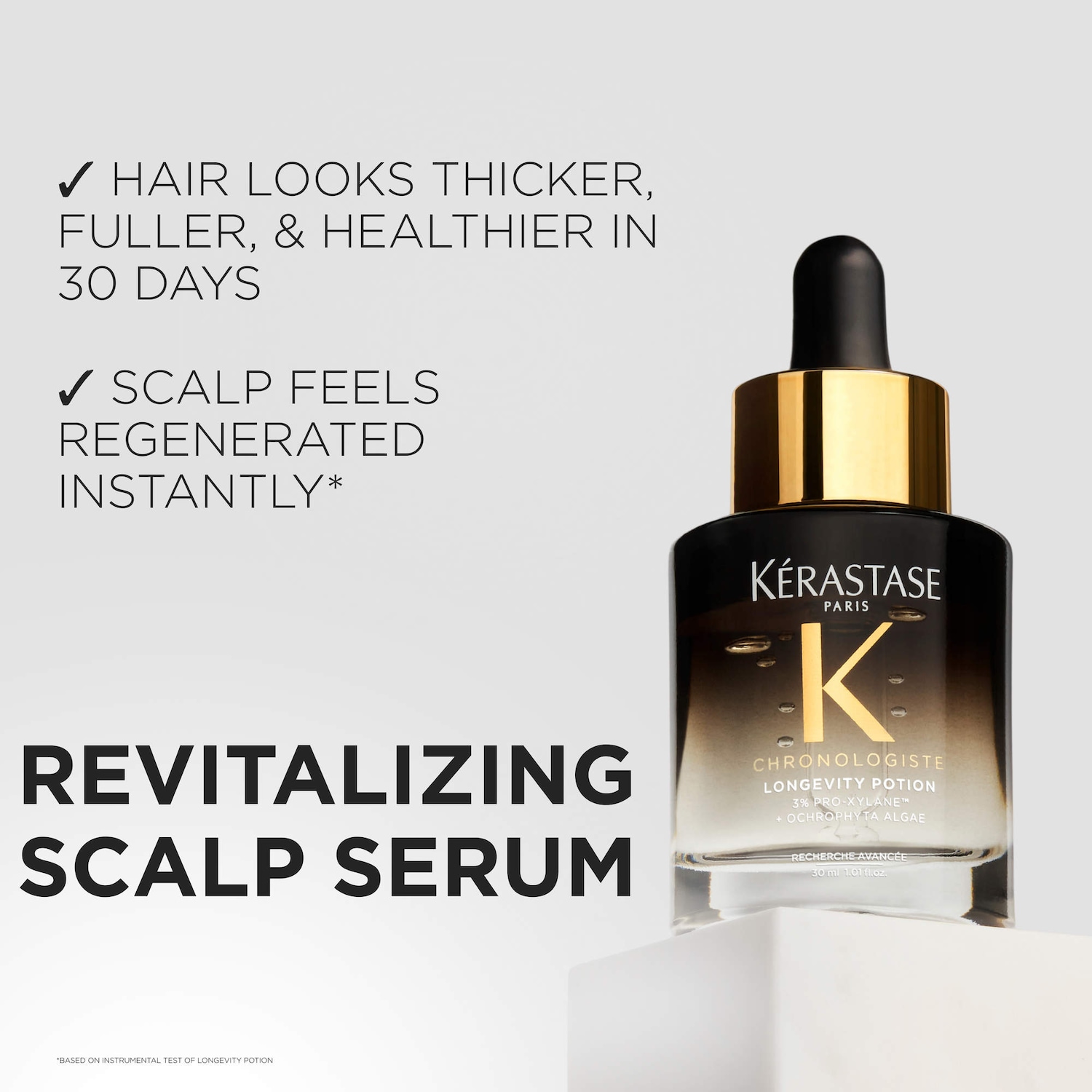 Chronologiste Longevity Scalp Serum for Dry, Thin, Aging Hair - K&
