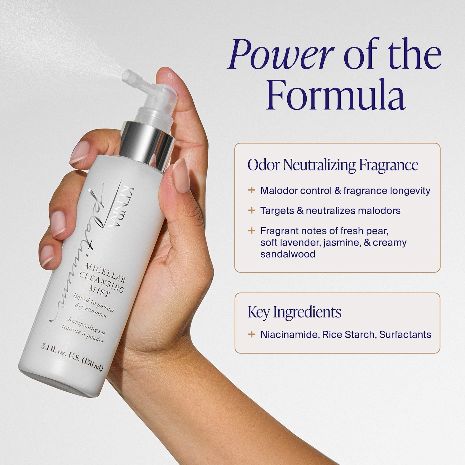 Micellar Cleansing Mist Liquid to Powder Dry Shampoo - Kenra