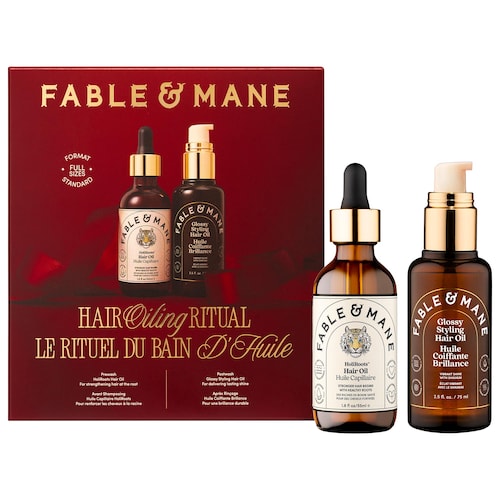 Подарочный набор для ухода за волосами маслами Fable & Mane Hair Oiling Ritual