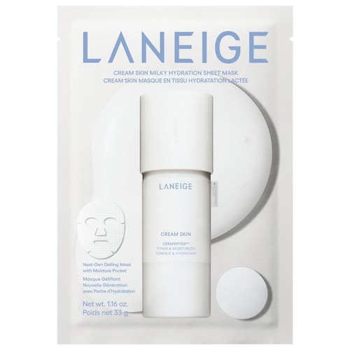 Молочная увлажняющая тканевая маска Laneige Cream Skin с церамидами и пептидами