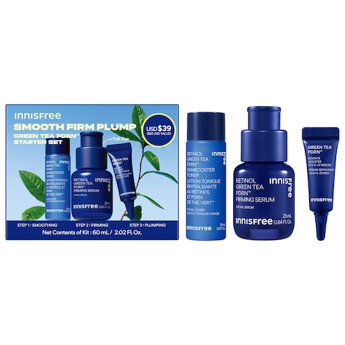 Подарочный набор innisfree Green Tea Korean Pdrn для разглаживания и упругости кожи