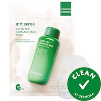 innisfree - Green Tea Korean Ceramide Milk Sheet Mask 5-Pack for Hydration & Barrier Repair