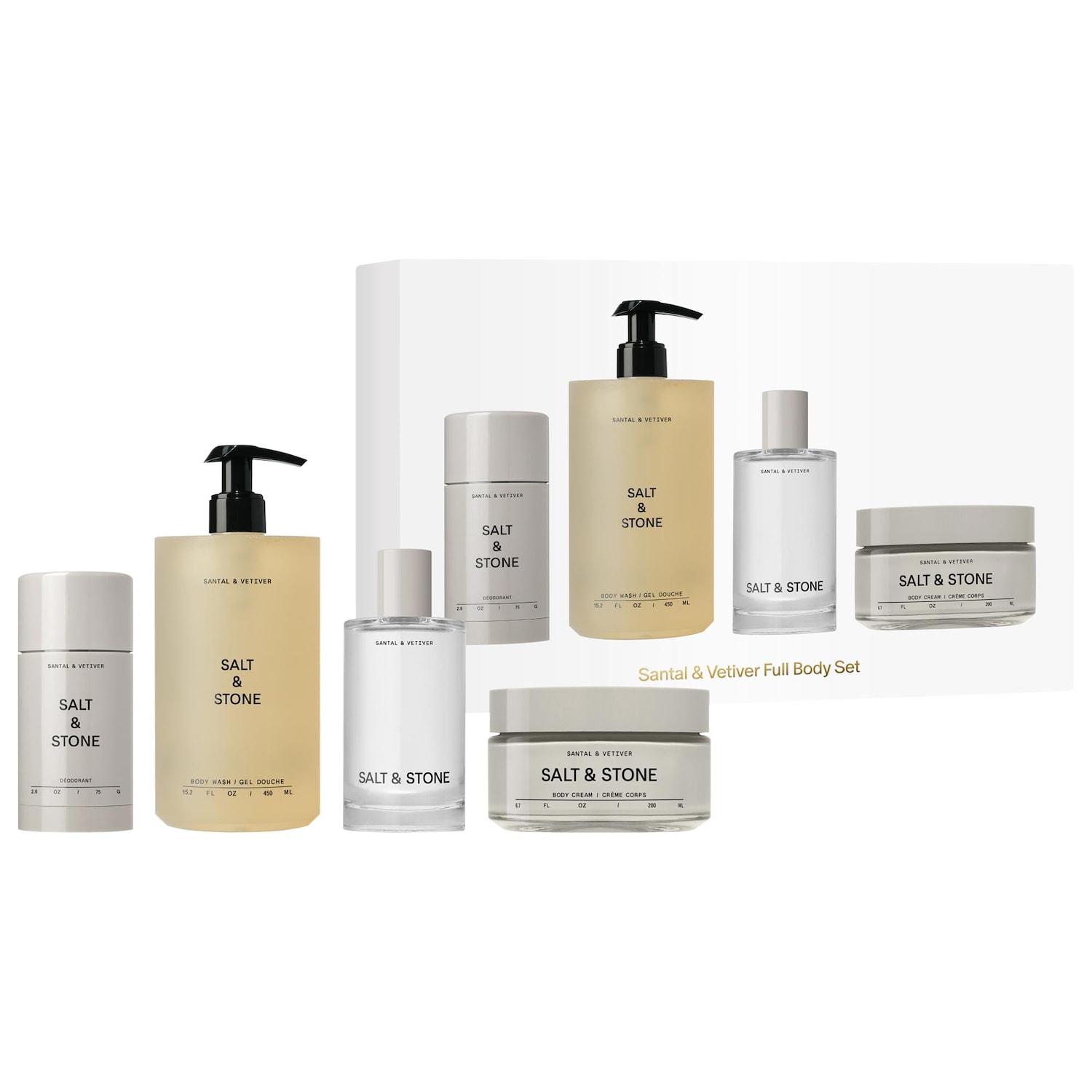 Праздничный подарочный набор для тела Salt & Stone Santal & Vetiver — фото 1