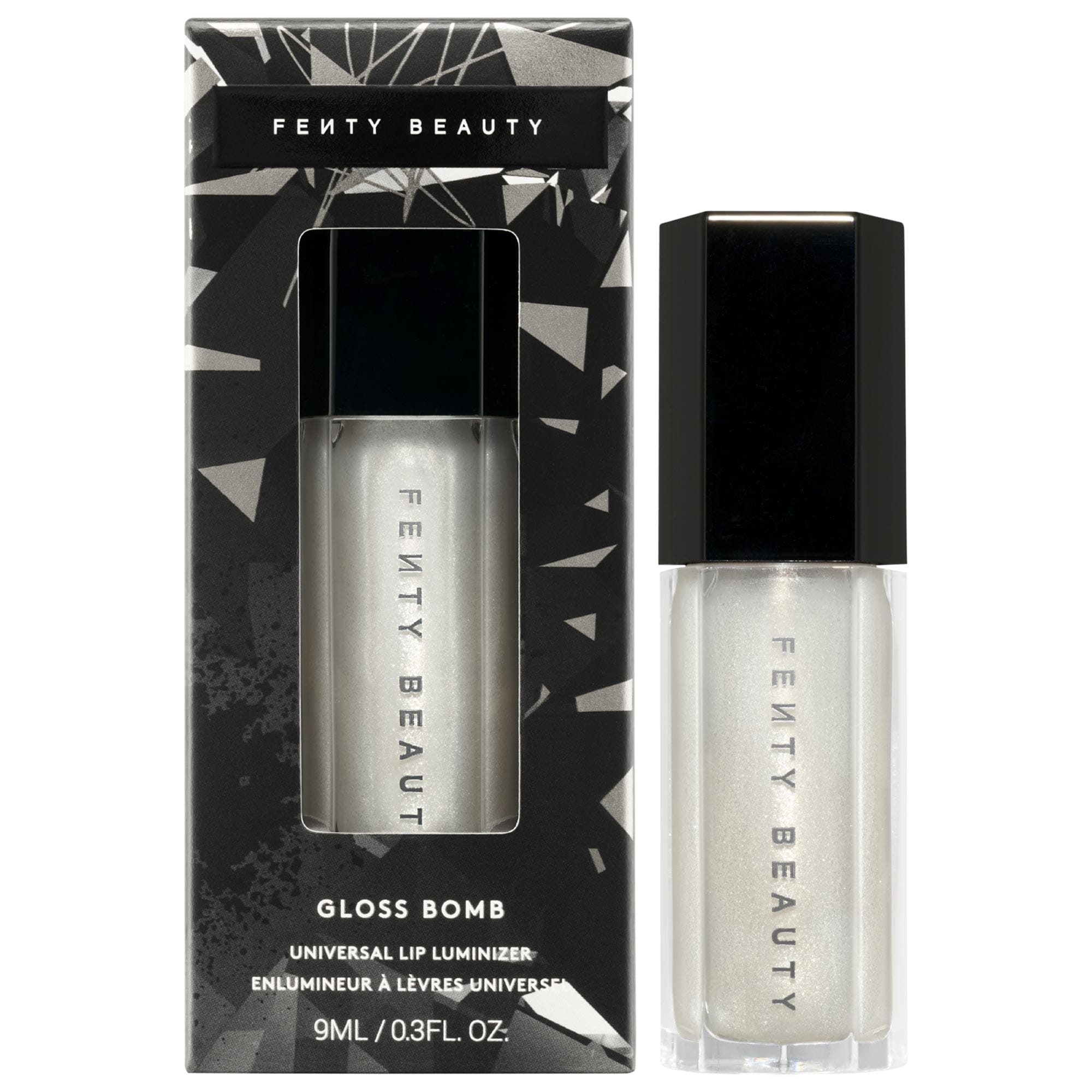 Fenty Beauty by Rihanna Midnight Diamonds Collection: Gloss Bomb Universal Lip Luminizer Diamond Milk Diamond Milk 0.3 oz/9 mL