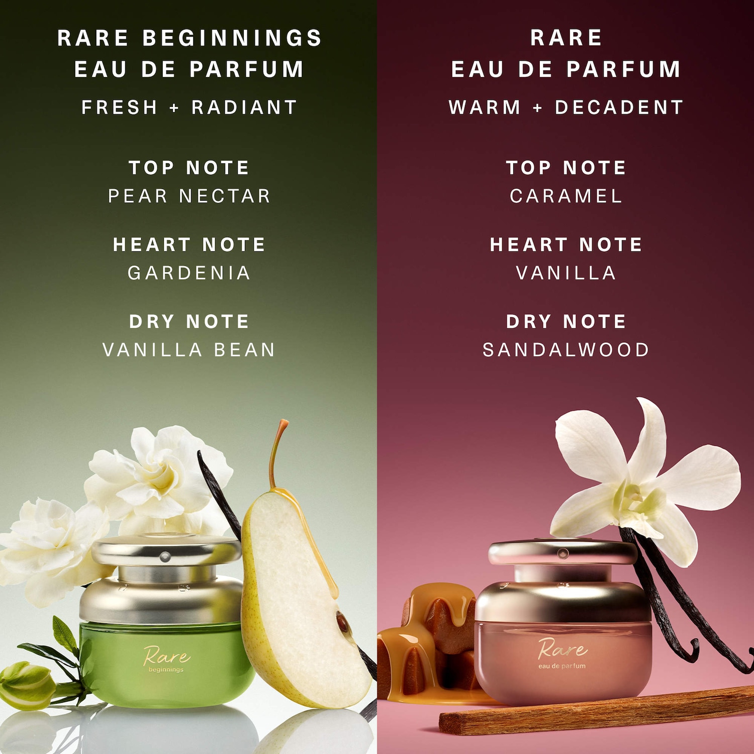 Rare Beginnings Eau de Parfum with Pear and Gardenia - Rare Beauty