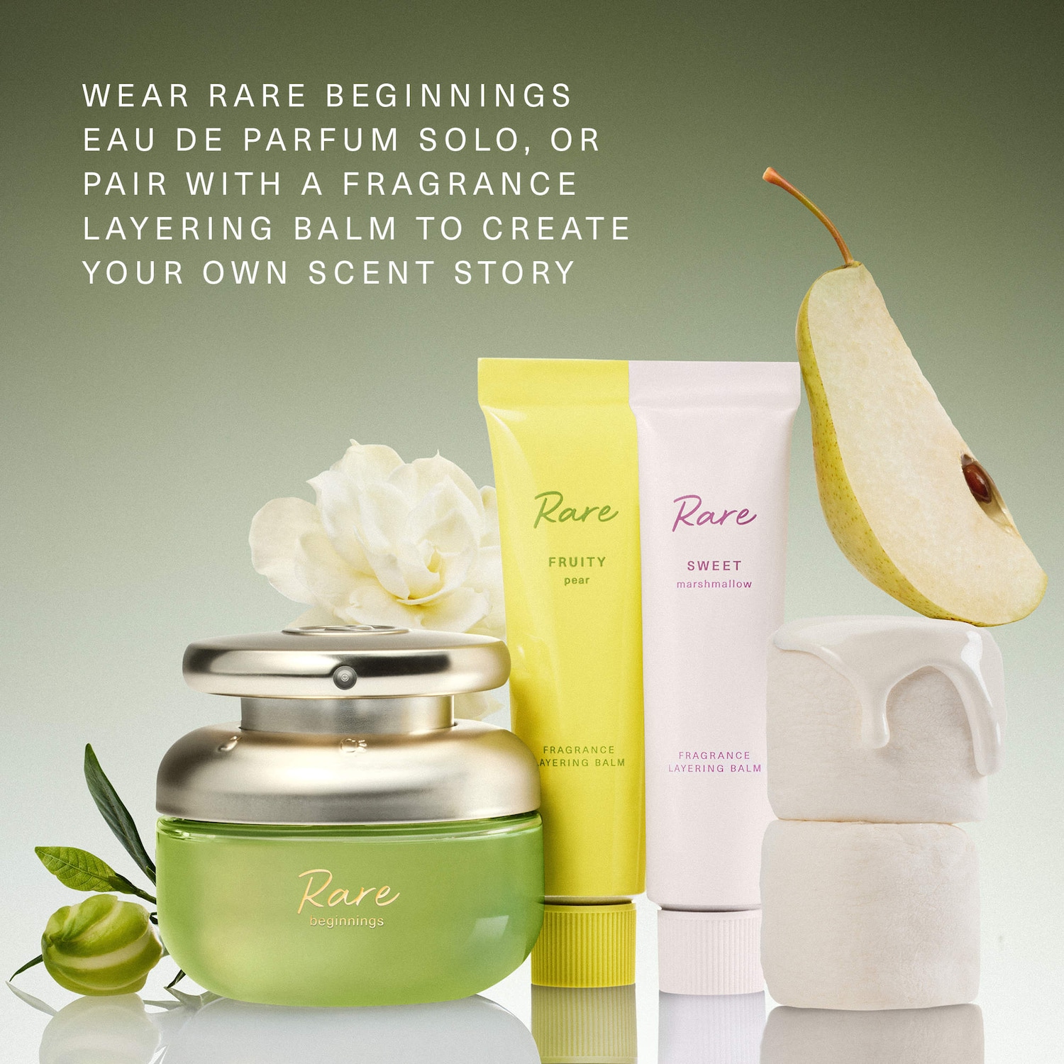 Rare Beginnings Eau de Parfum with Pear and Gardenia - Rare Beauty