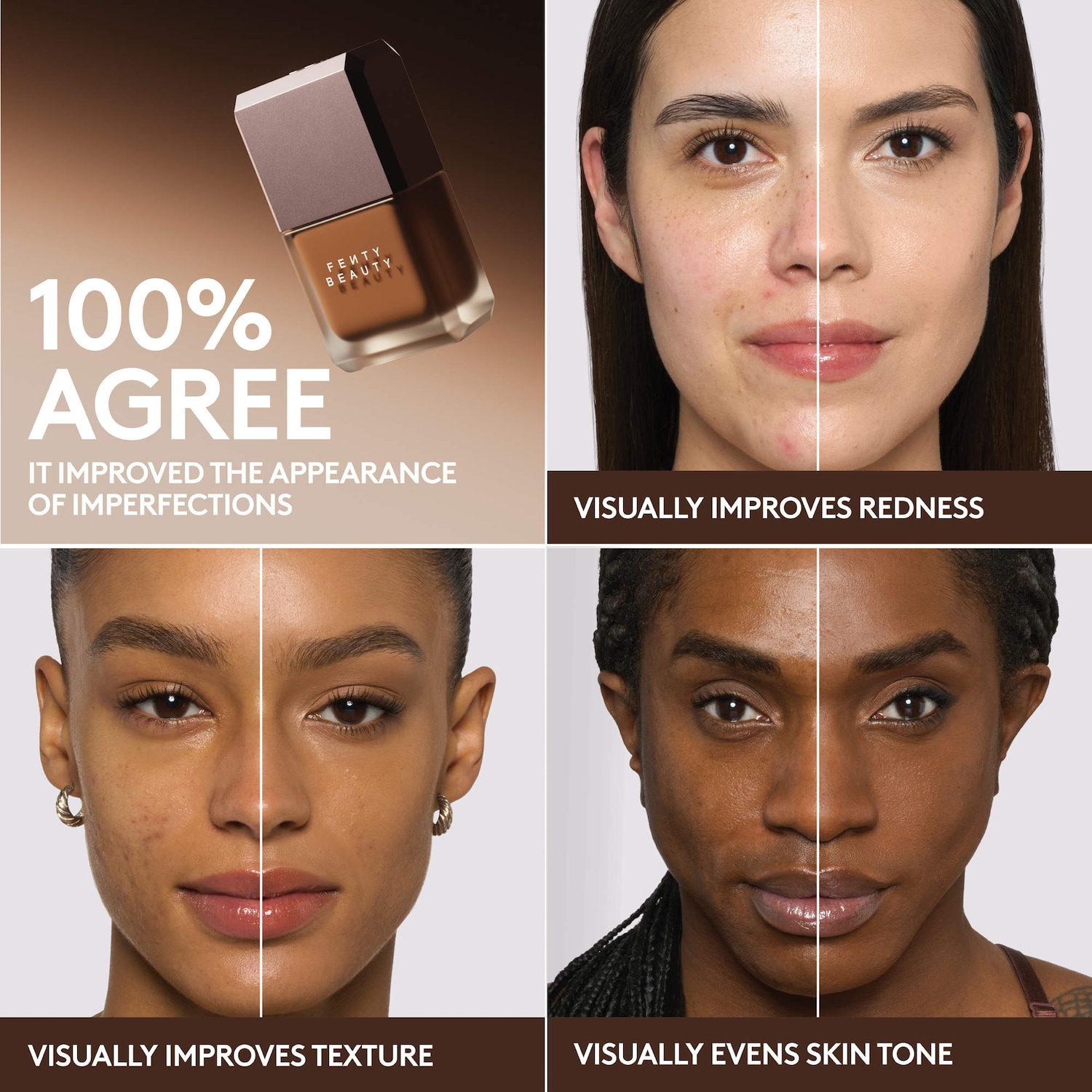Стойкая натуральная матовая тональная основа Fenty Beauty by Rihanna Pro Filt'r Fluid Flex, цвет: 106n — фото 7