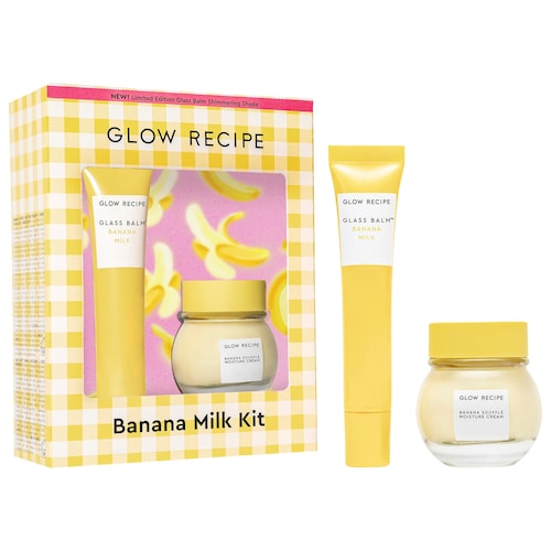 Дуэт Glow Recipe Banana: увлажняющий крем и мерцающее средство для губ