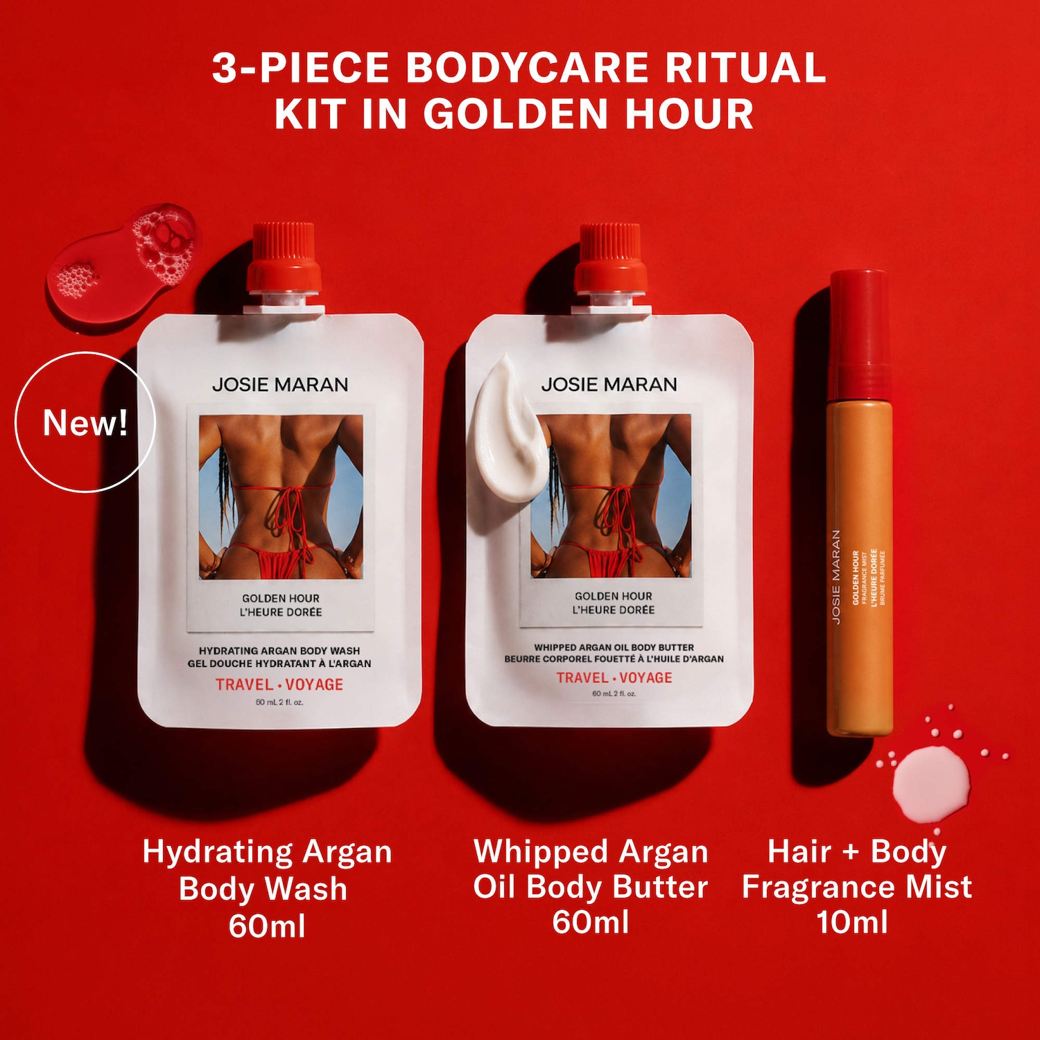 Подарочный мини-набор для увлажнения тела Josie Maran Golden Hour — фото 2