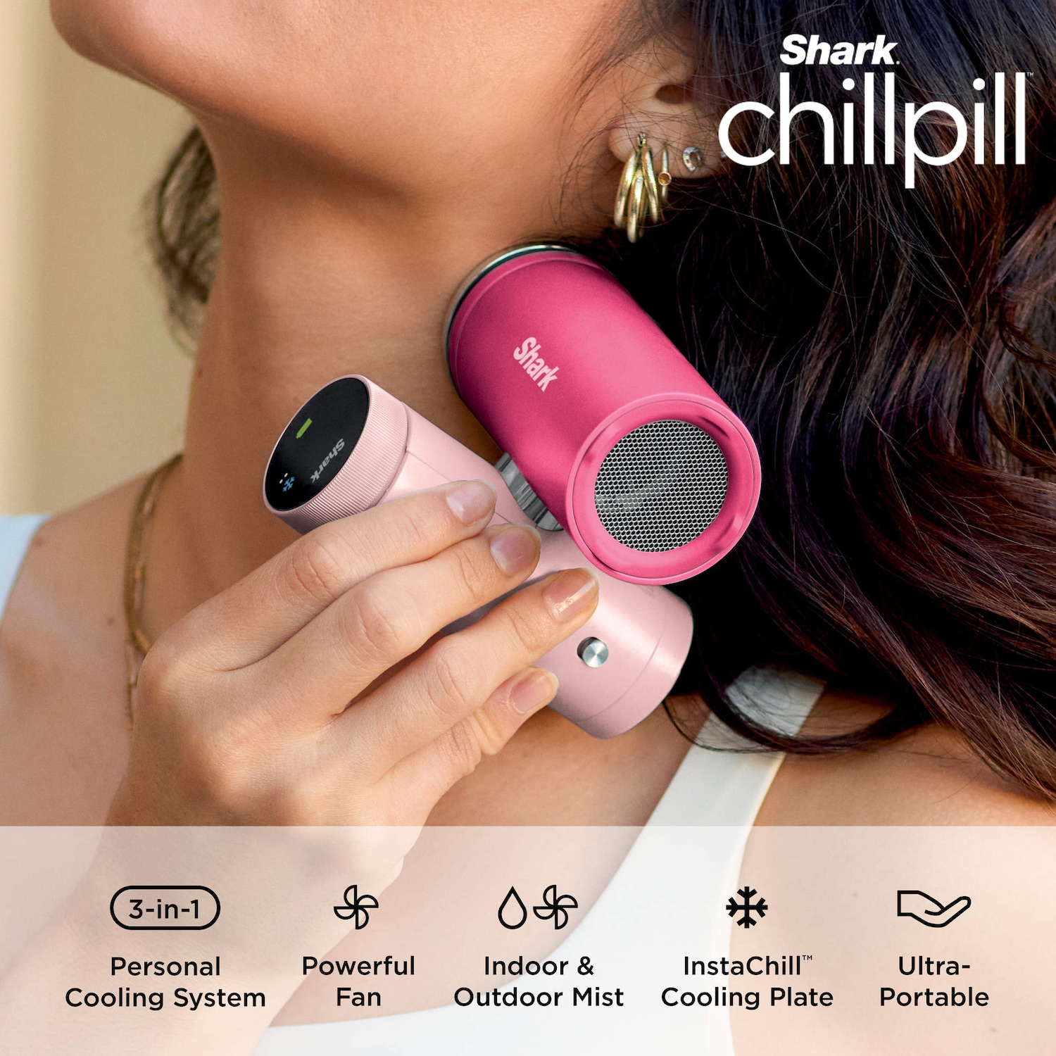 Shark® ChillPill™ 3-in-1 Personal Cooling System, Iced
