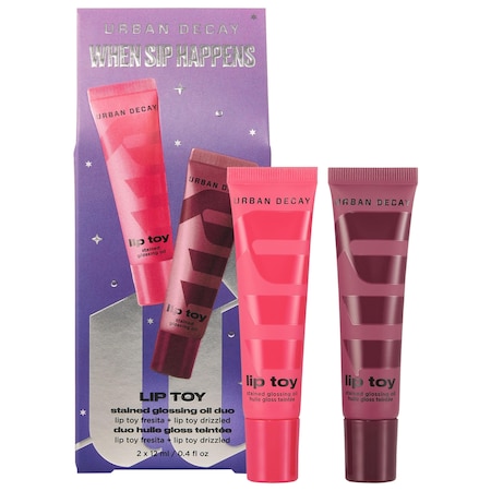 When Sip Happens Lip Toy Long-Lasting pH Hydrating Lip Oil Stain Duo Makeup Gift Set